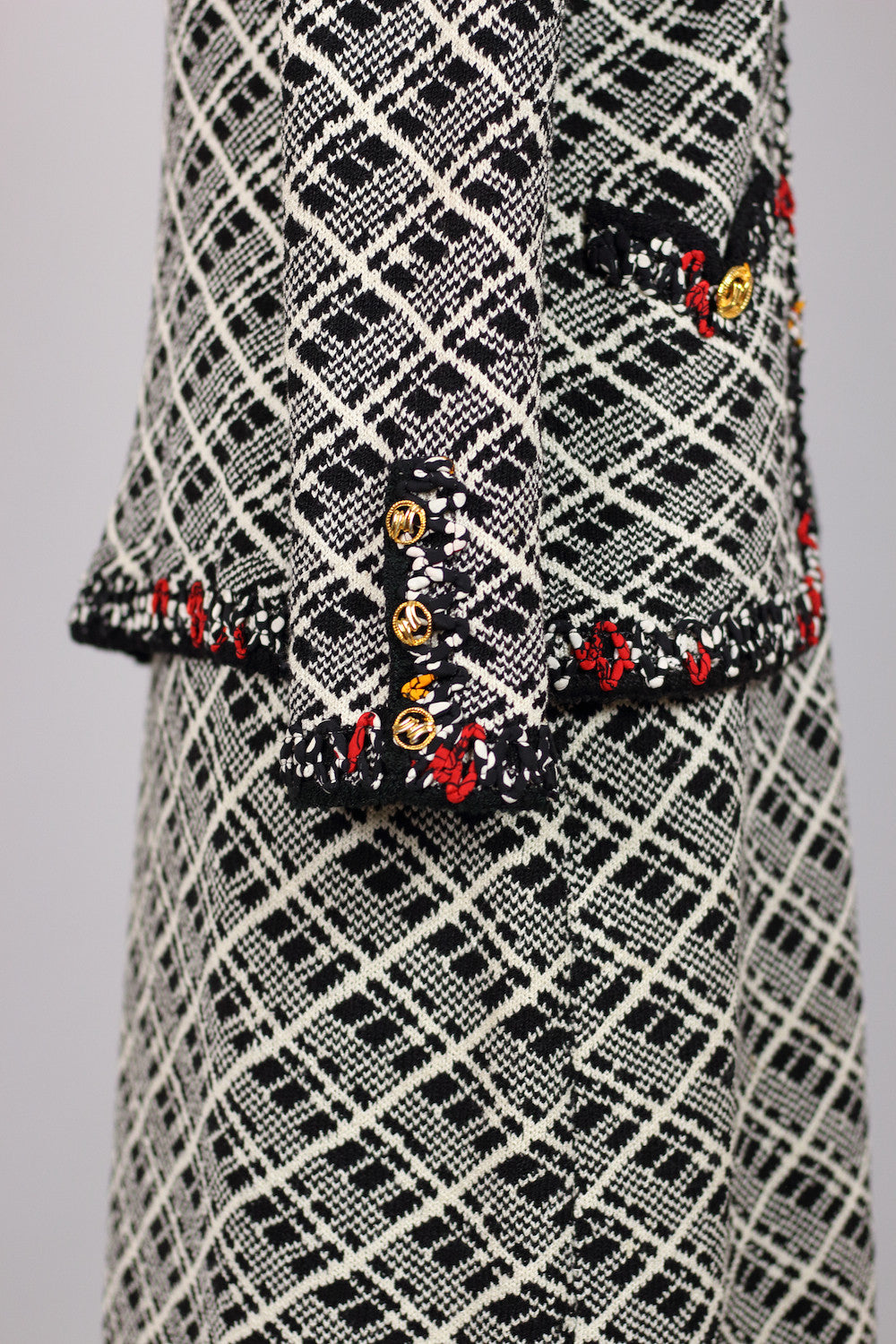 Vintage 1960s Adolfo Herringbone Wool Suit