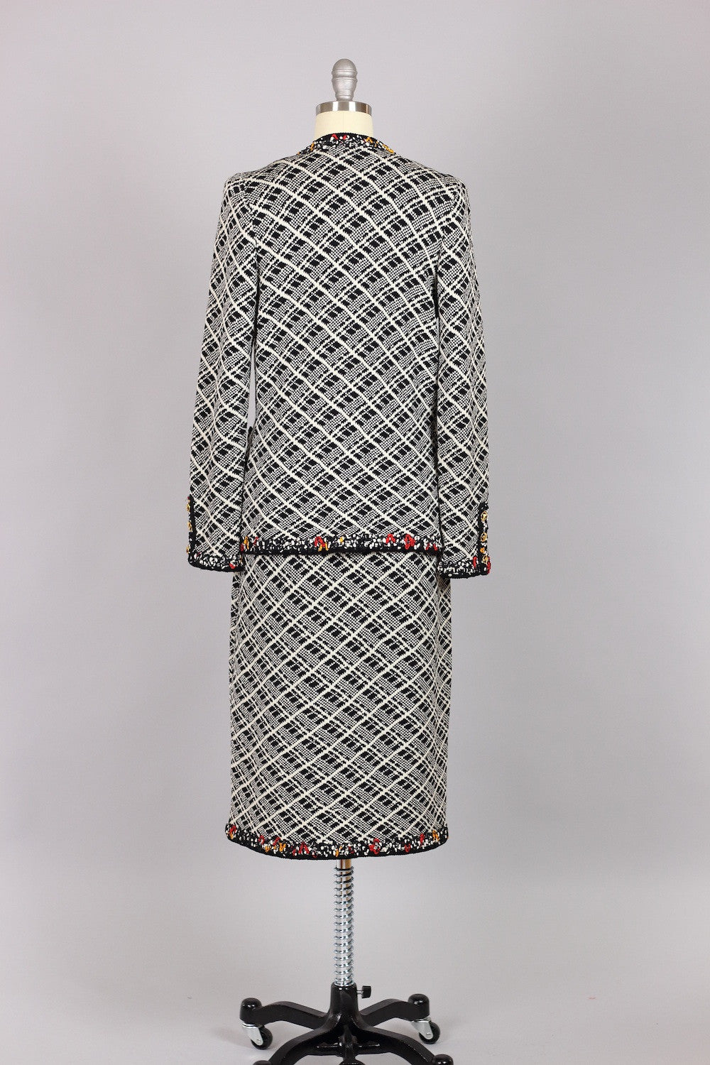 Vintage 1960s Adolfo Herringbone Wool Suit
