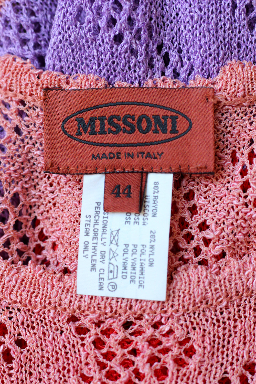 Rare Vintage 1990s Missoni Striped Knit Maxi Dress