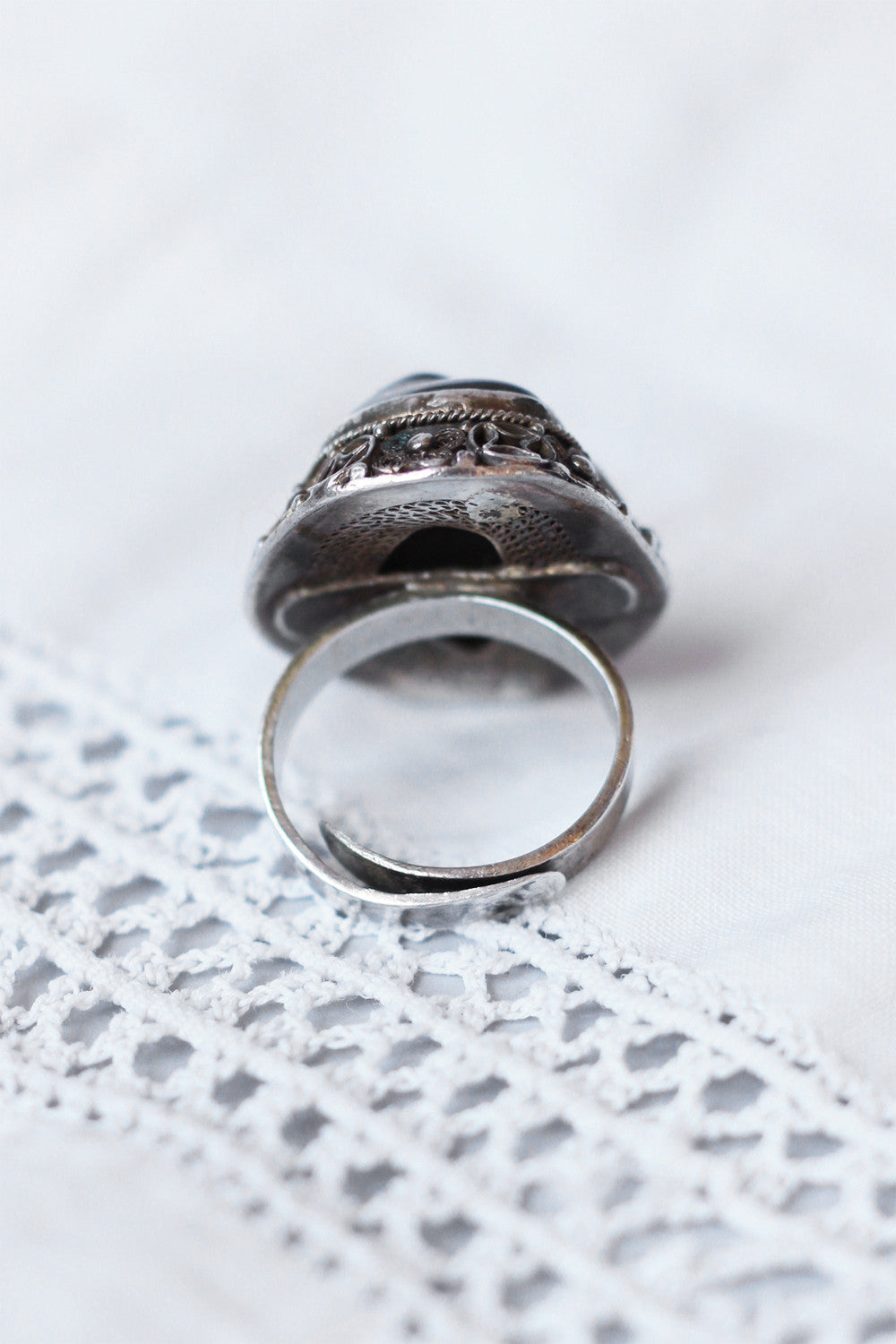 Vintage Tiger's Eye Filigree Ring