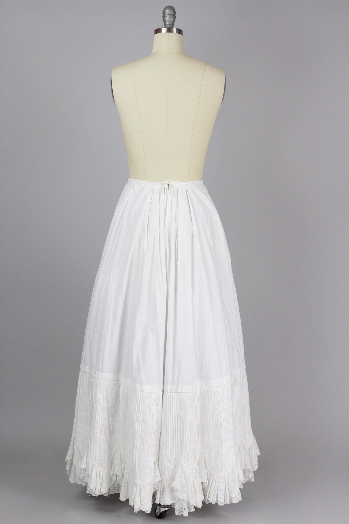 Rare Antique Victorian Scalloped Hem Wedding Petticoat