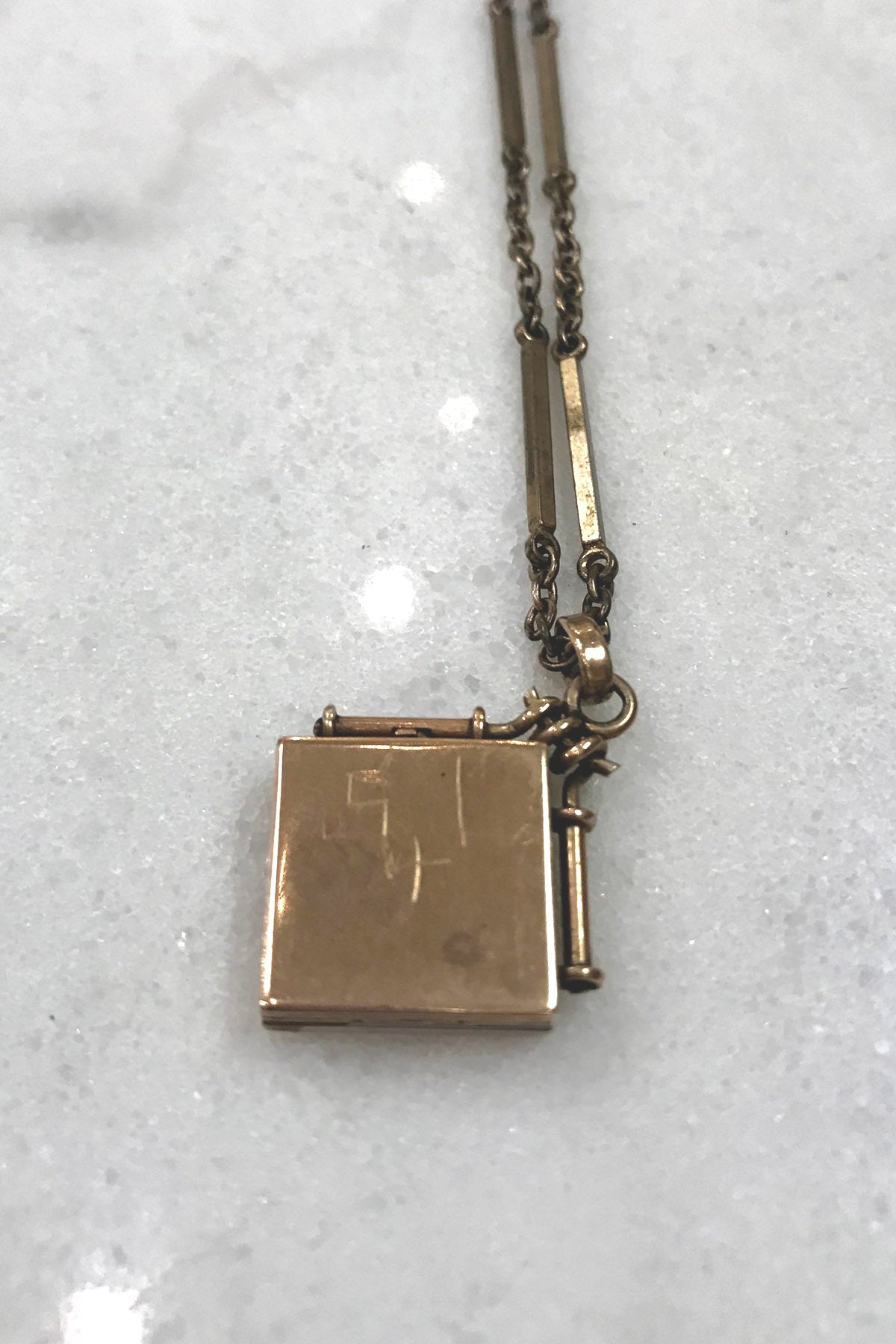 Antique Victorian 10k Rose Gold Locket Necklace