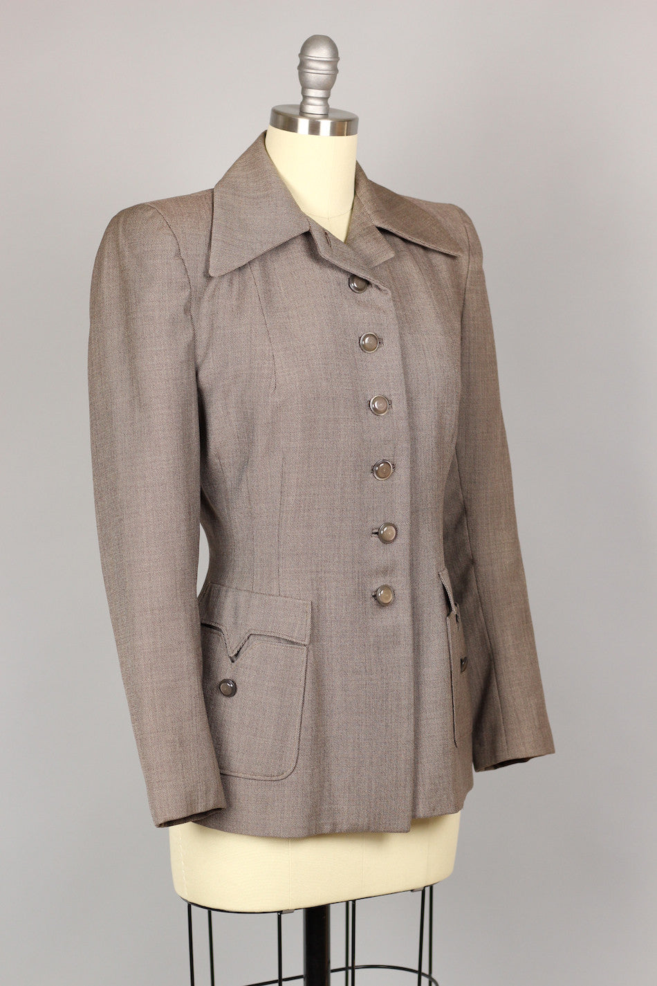 1940s Authentic Edith Head Chic Tailored Jacket