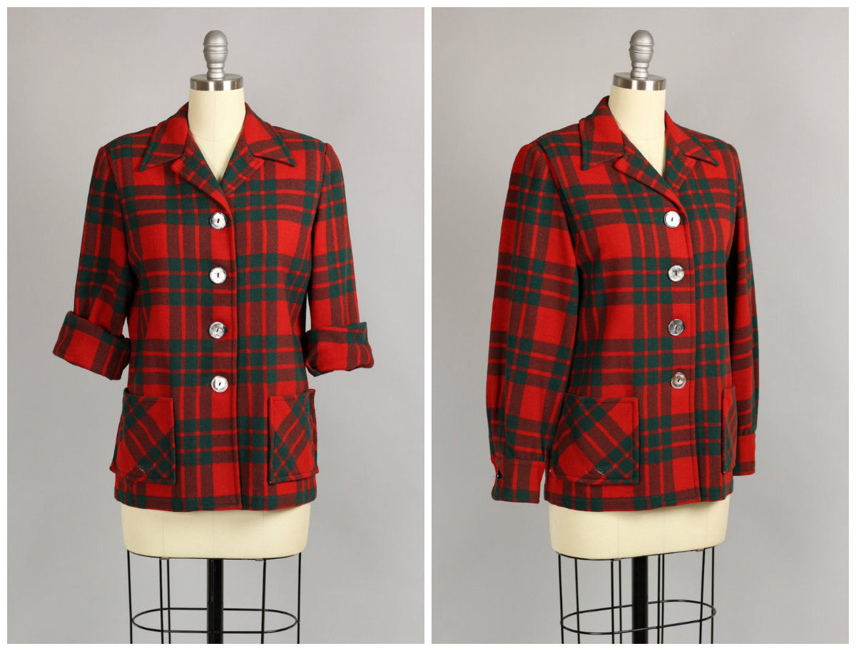 Vintage 1960s Women's Pendleton Shirt 100% Virgin Wool