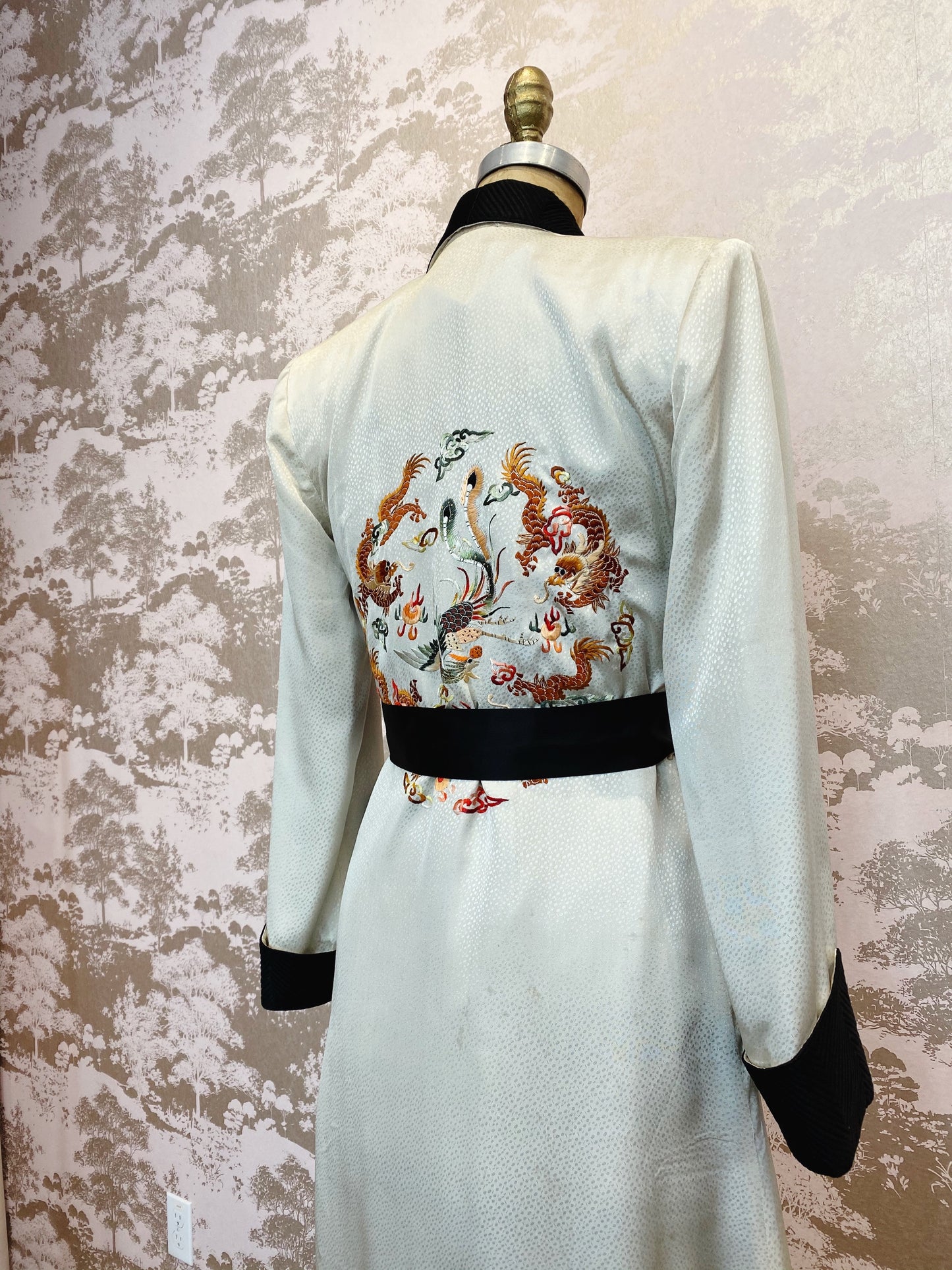 The Madame 1940s Silk Robe