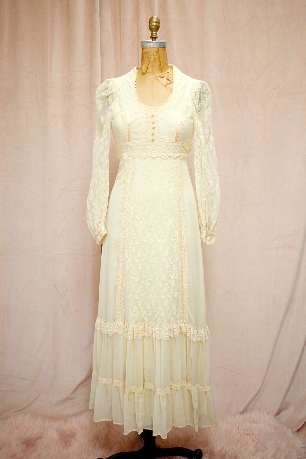 The Jessica | Vintage Gunne Sax Prairie Style Wedding Dress