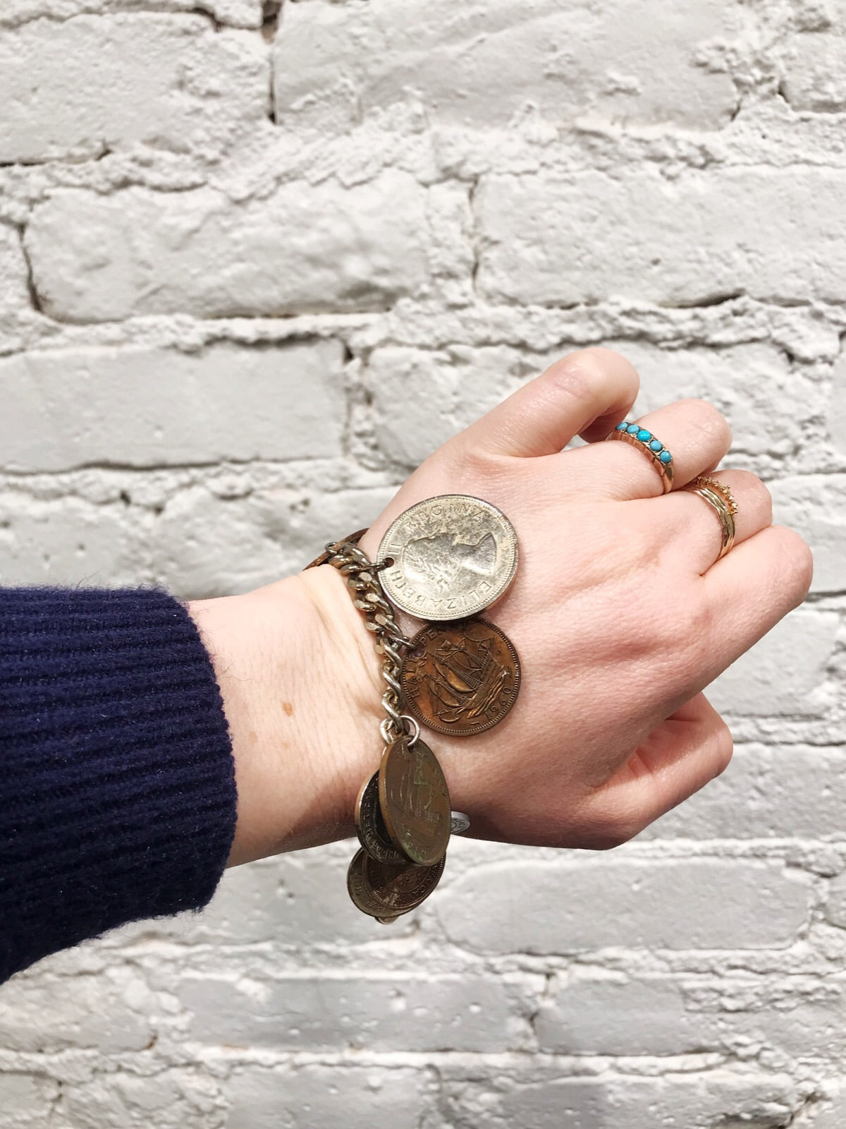 Vintage 1950s-60s Coin Bracelet