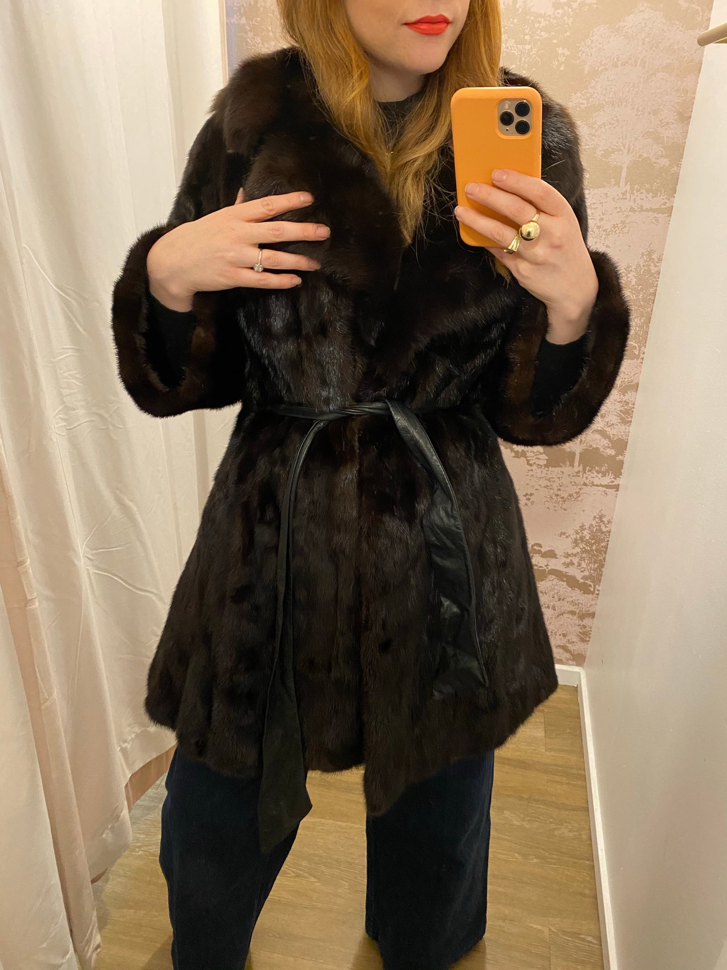 Vintage Chocolate Mink Fur Coat