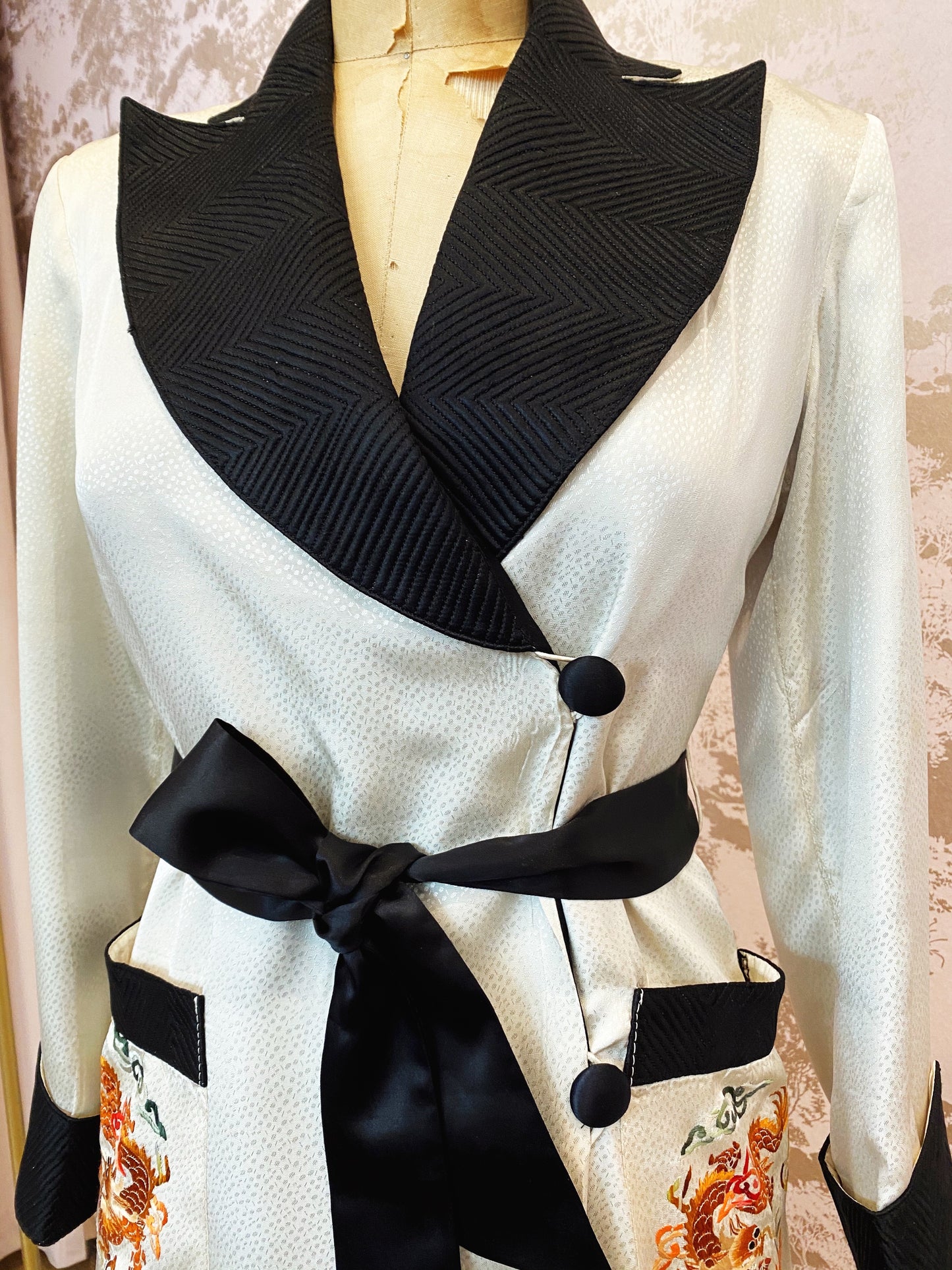 The Madame 1940s Silk Robe