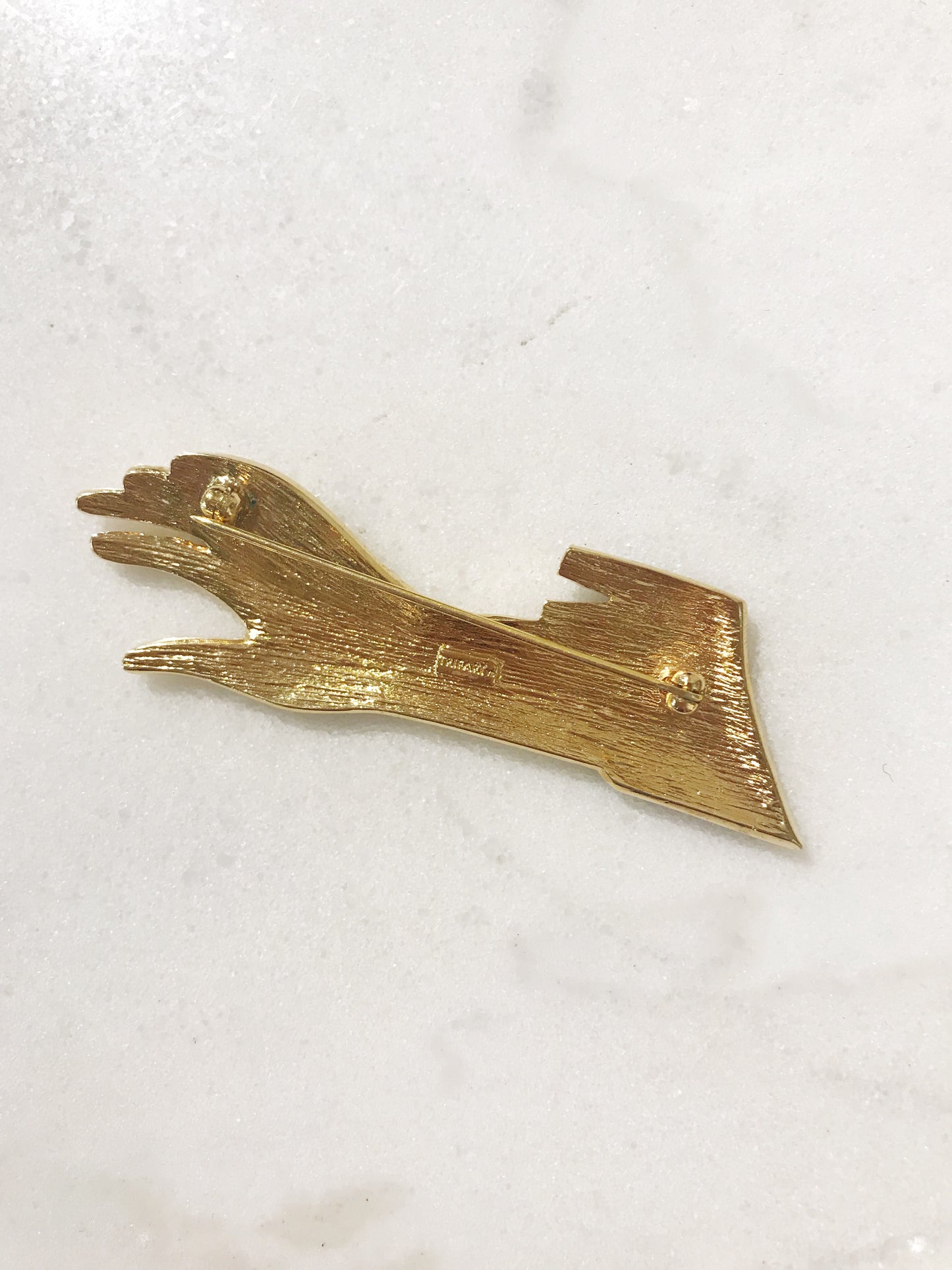 Vintage Trifari Enamel Hand Brooch