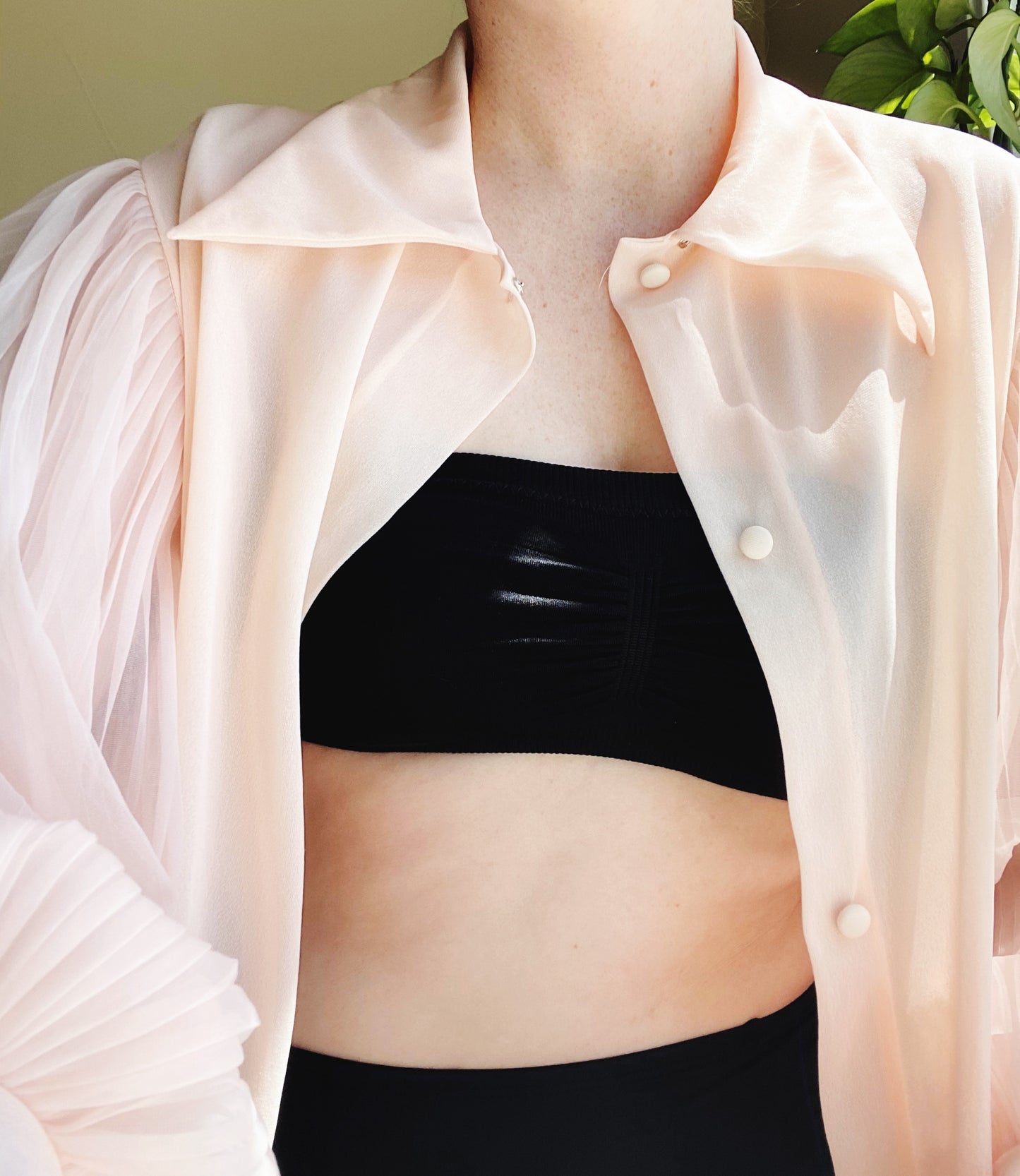 Vintage Balloon Sleeve Blouse