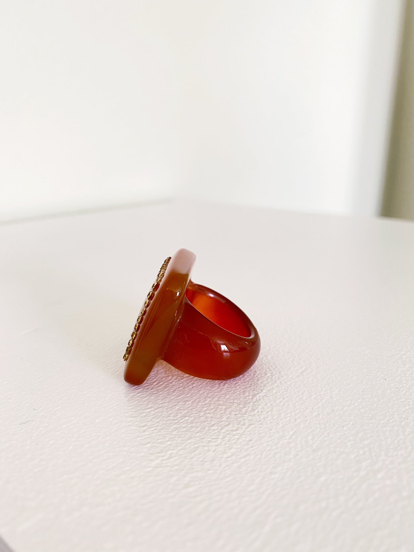 Vintage Carnelian Cocktail RIng