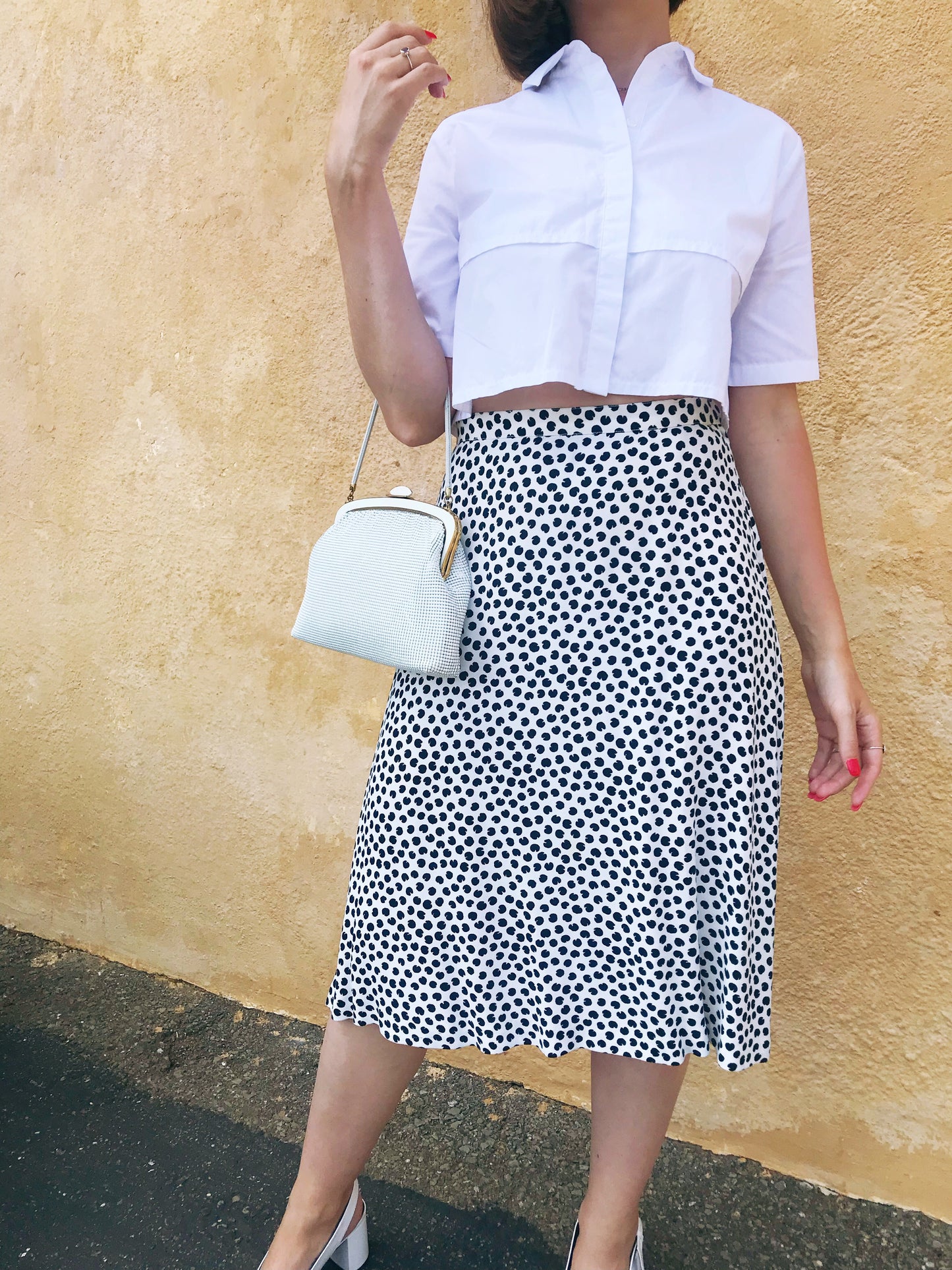 Vintage White Mesh Bag