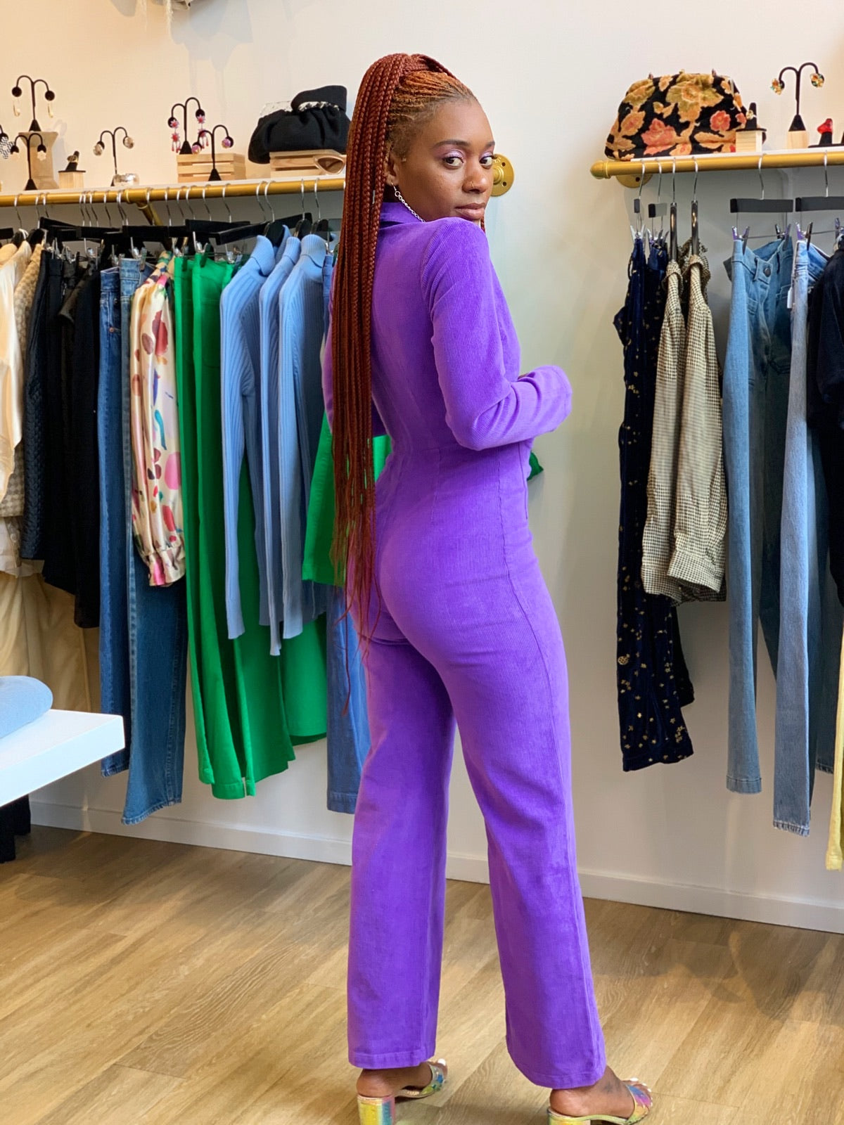 Paloma Wool Paufi Corduroy Jumpsuit - Purple