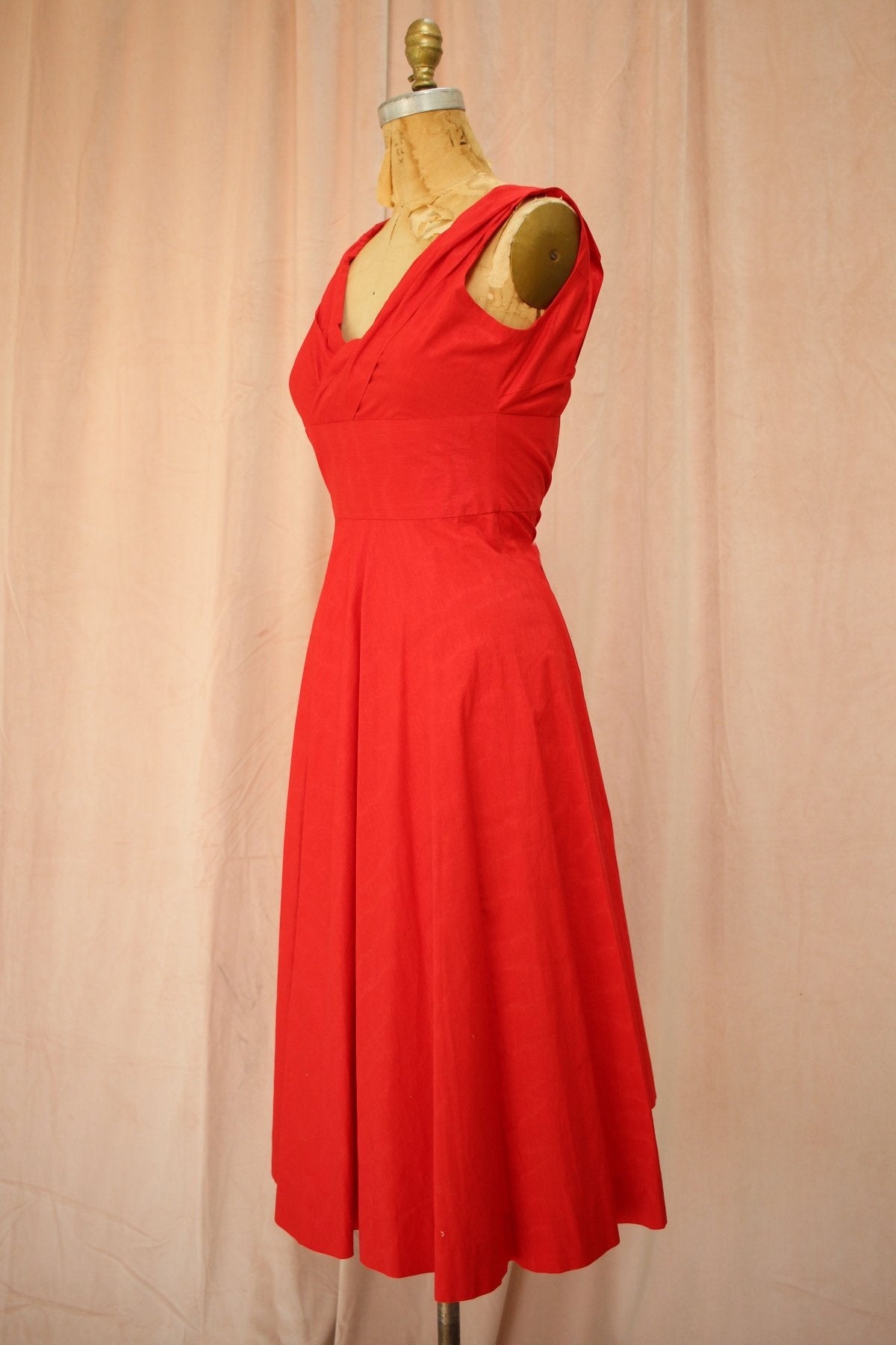 Lipstick Red 50s Swing Dress
