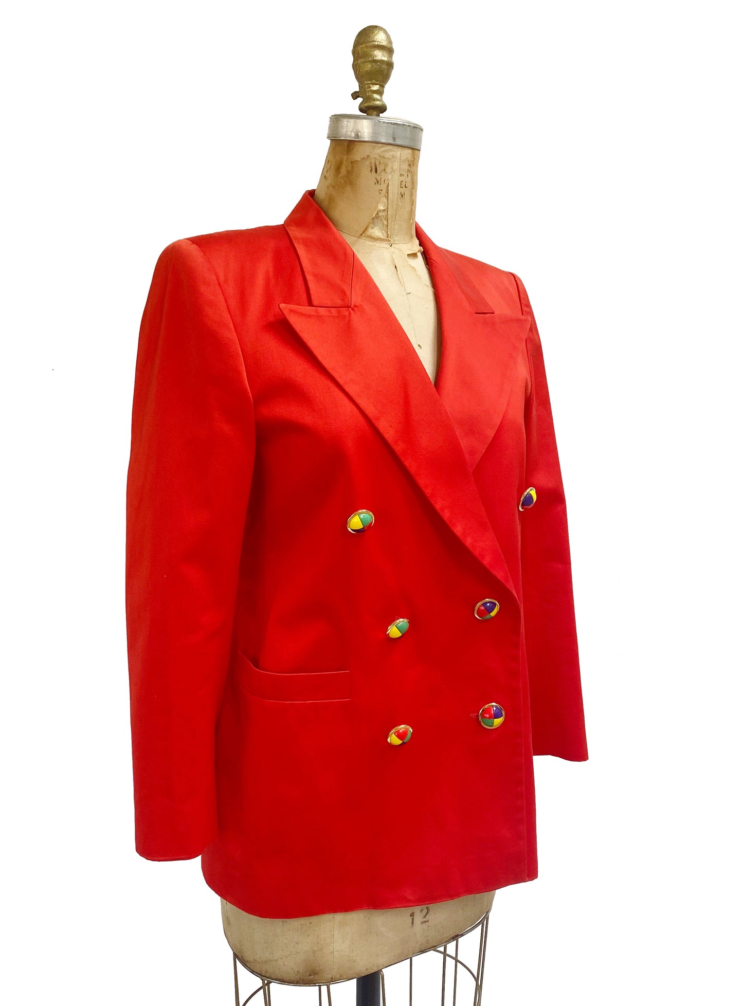 Vintage Escada Margaretha Ley Iconic Red Double Breasted Blazer