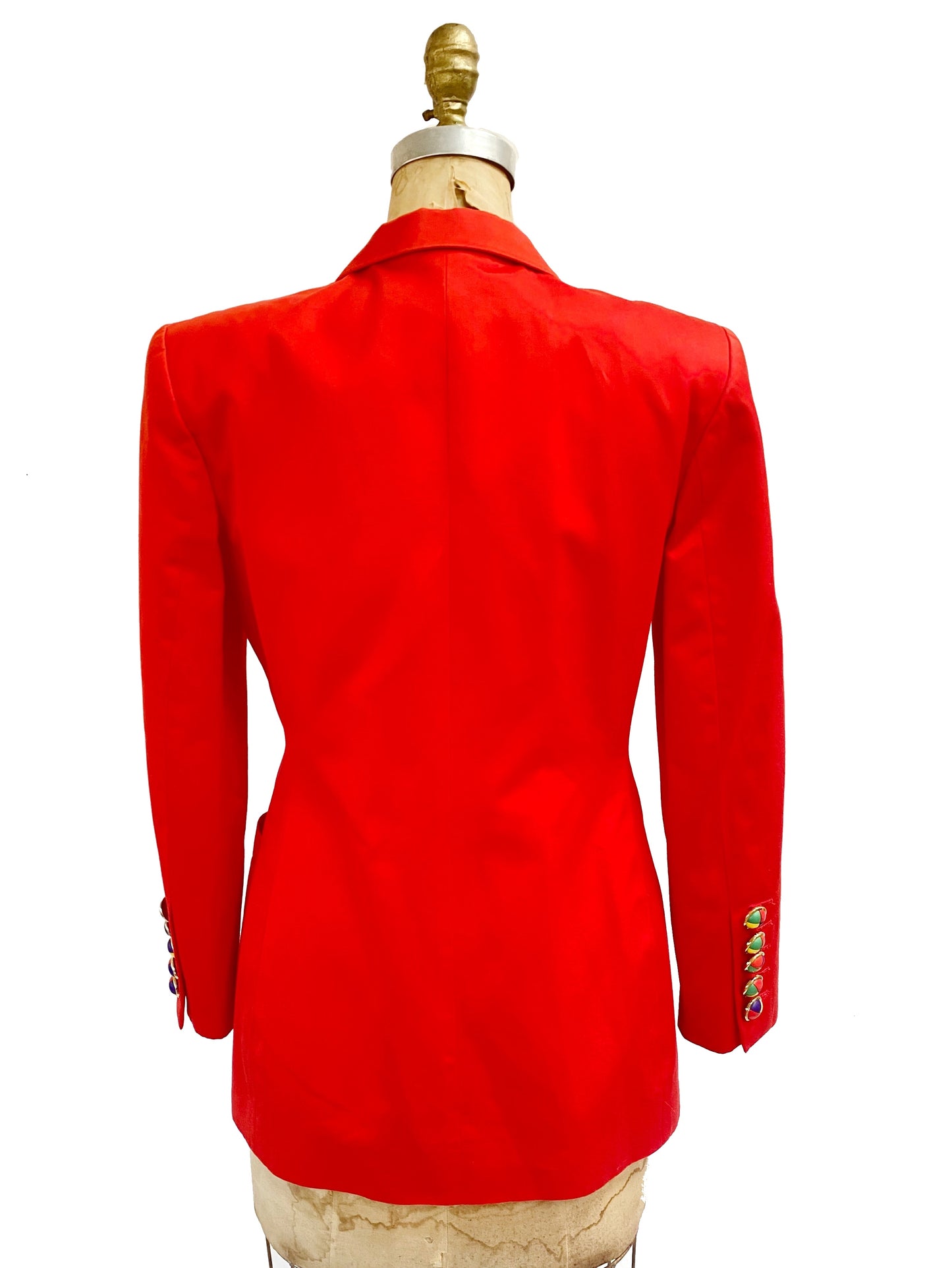 Vintage Escada Margaretha Ley Iconic Red Double Breasted Blazer
