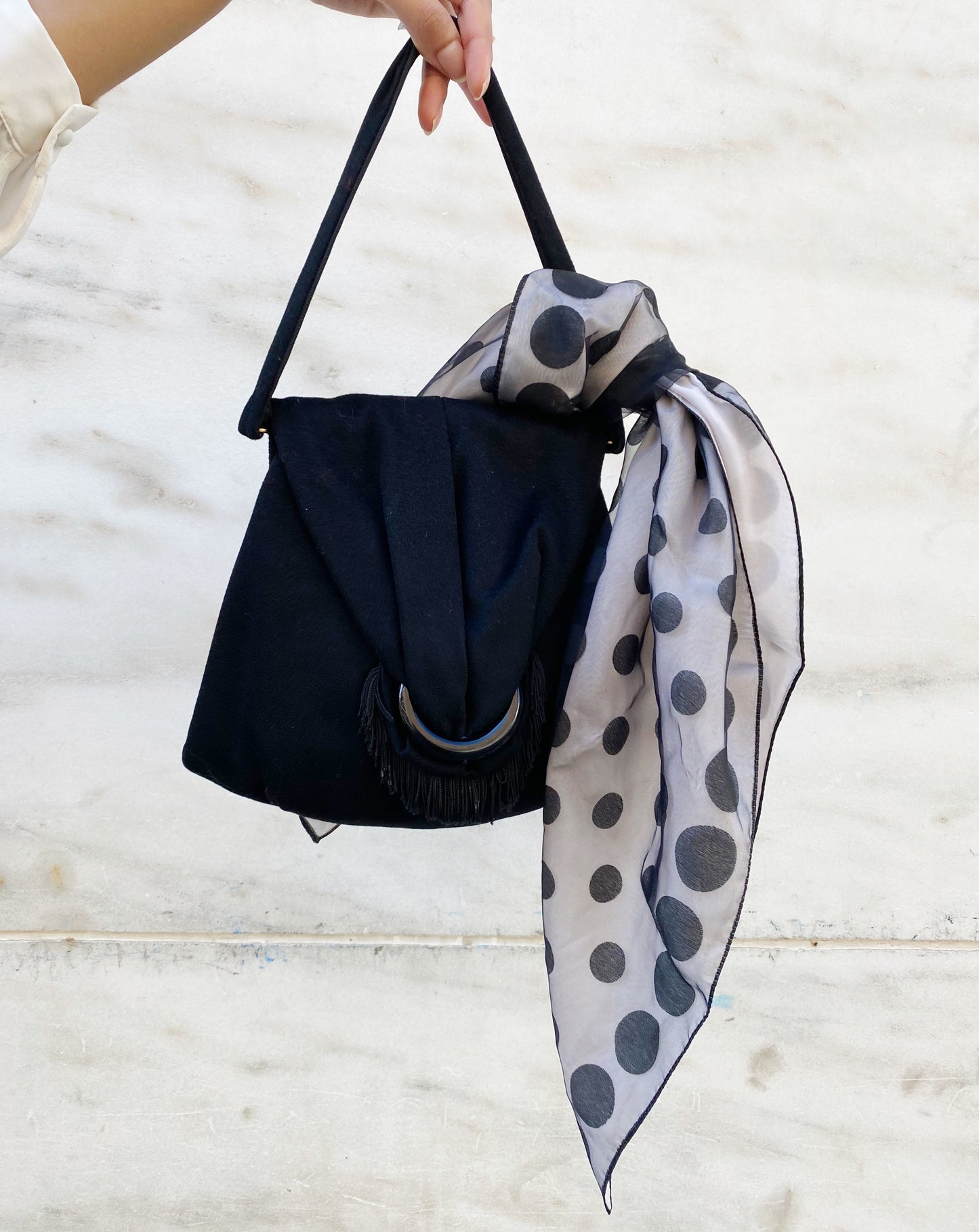 Vintage Polka Dot Scarf