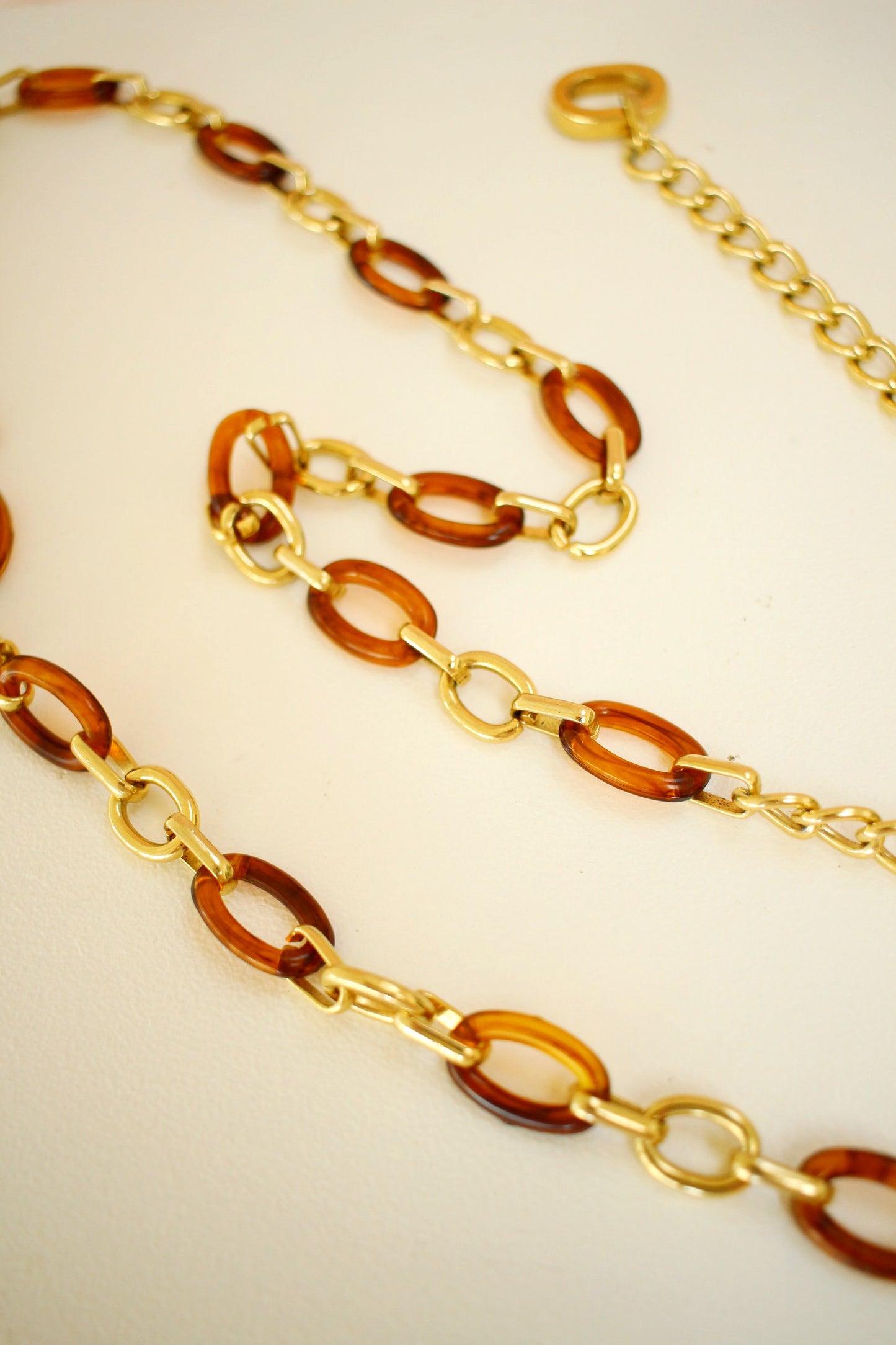 Vintage Gold & Tortoise Shell Link Belt