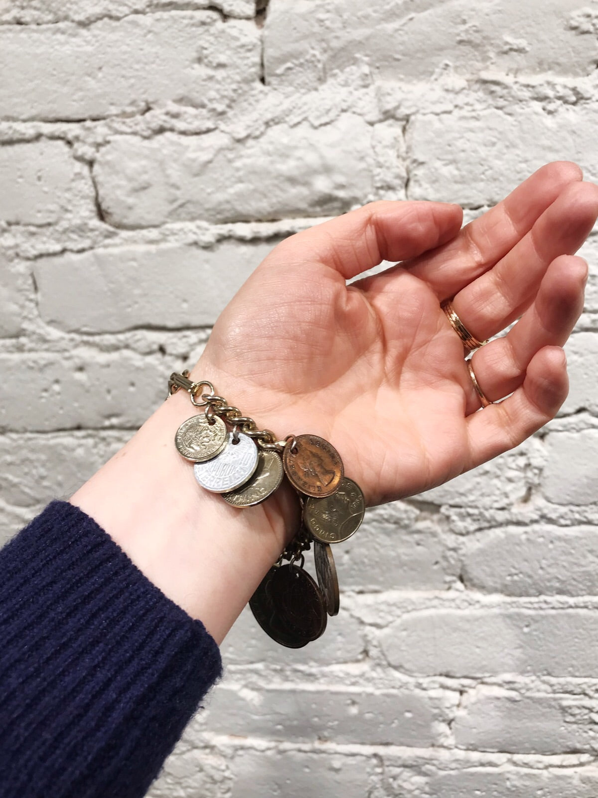 Vintage 1950s-60s Coin Bracelet
