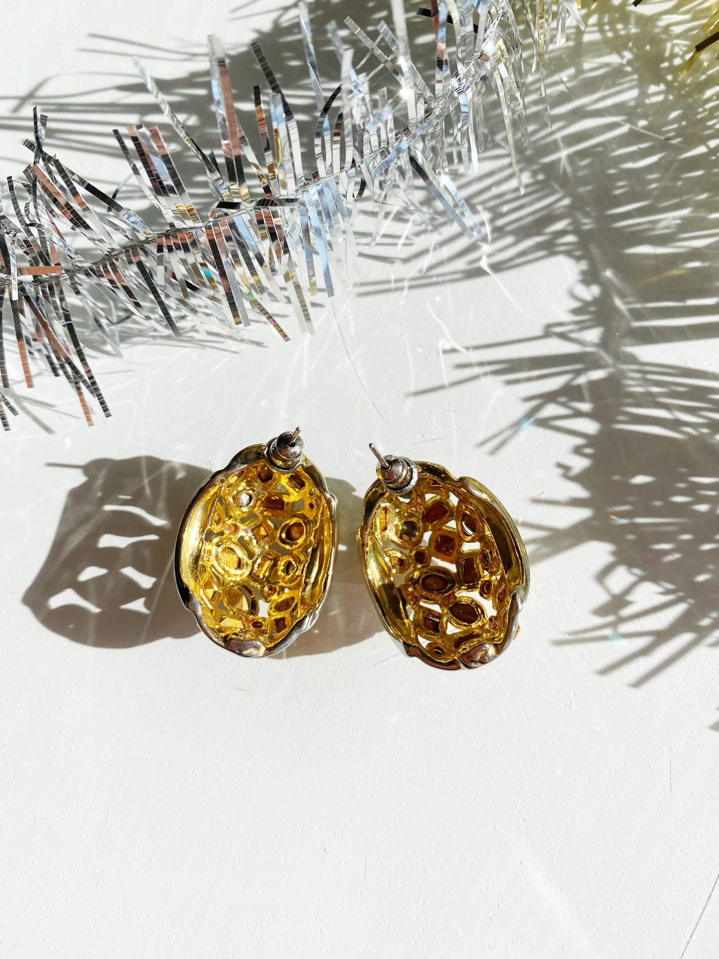 Colorful Crystal Dome Earrings