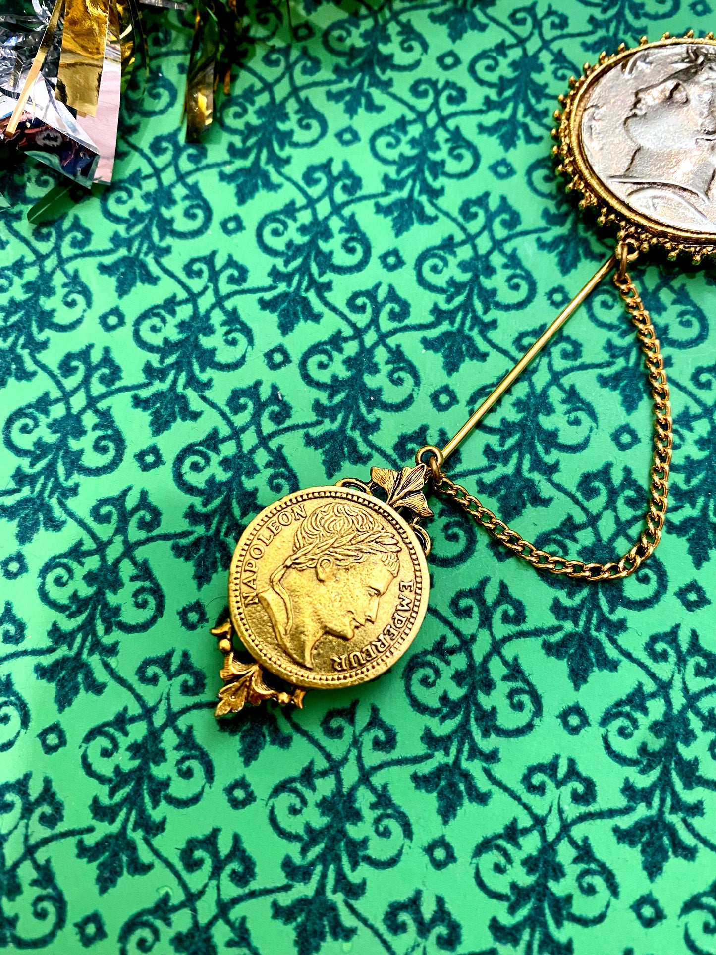 1950s-60s Signed ART Greek Coin Pin