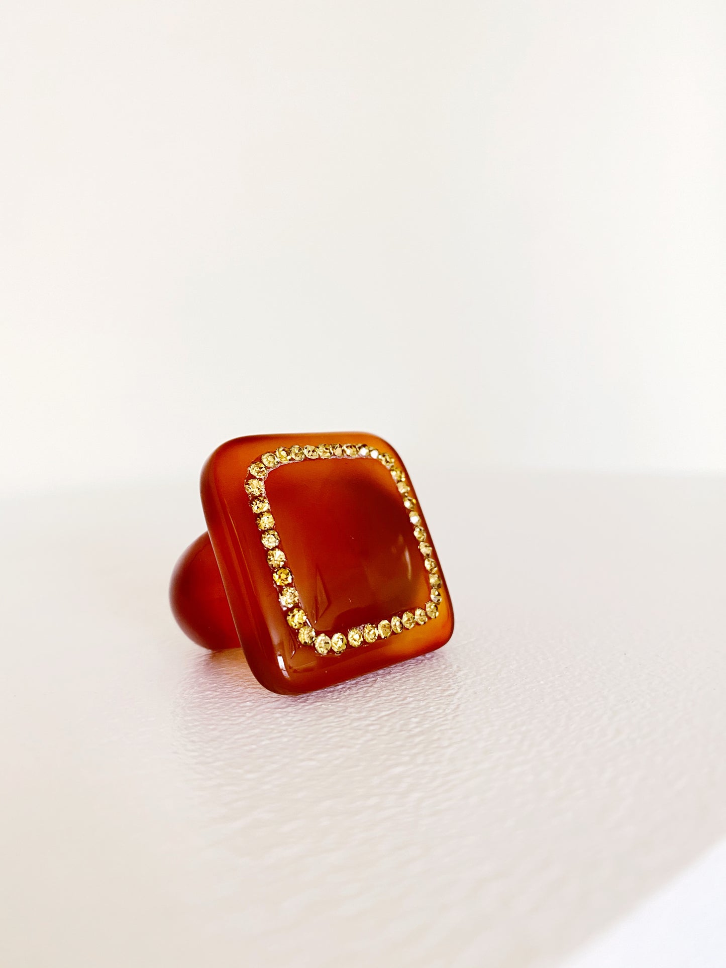 Vintage Carnelian Cocktail RIng