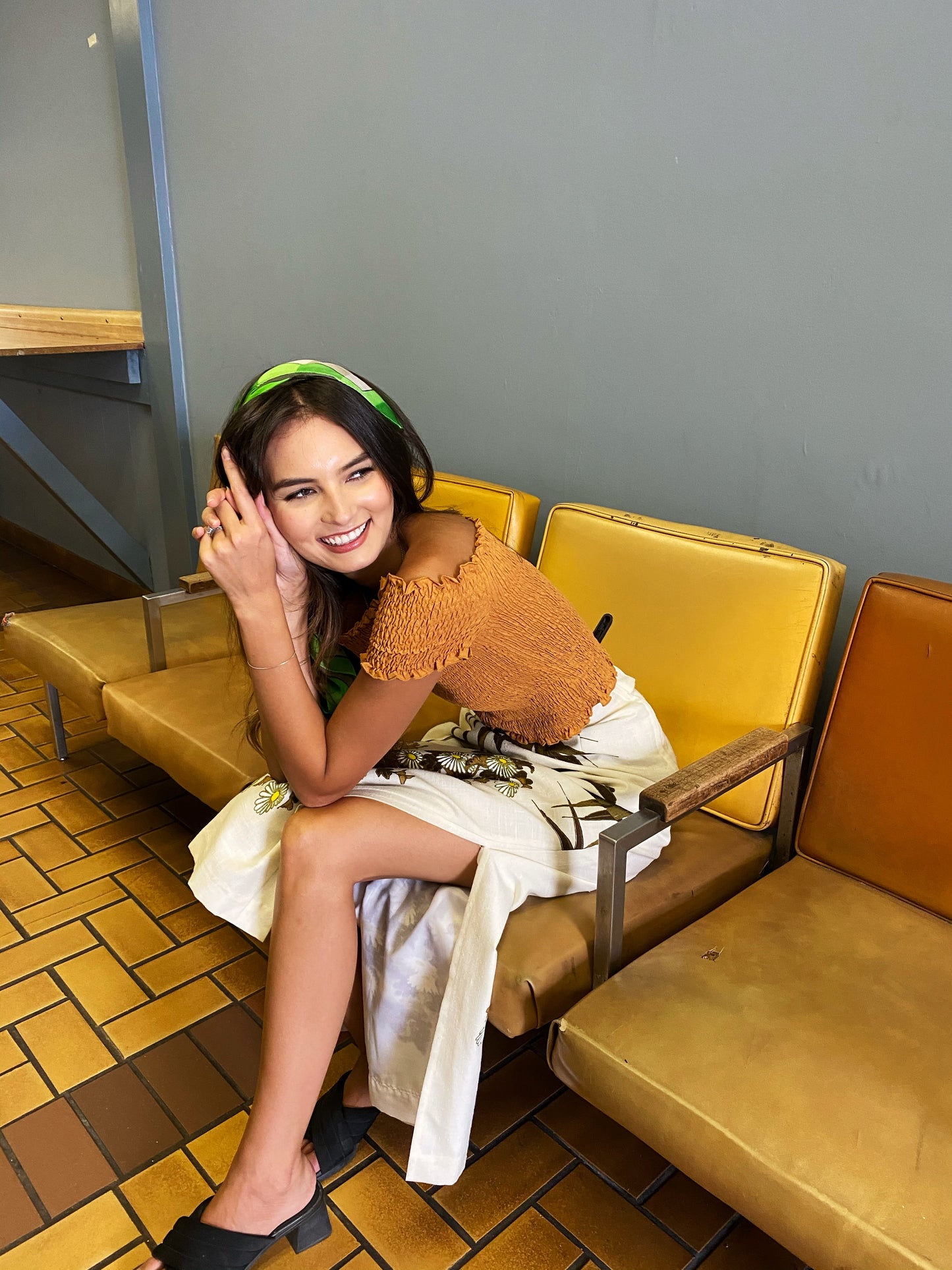 Hopper Smocked Top - Brown