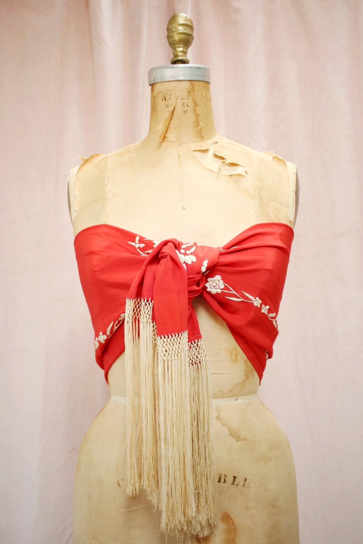 1920s Embroidered Shawl