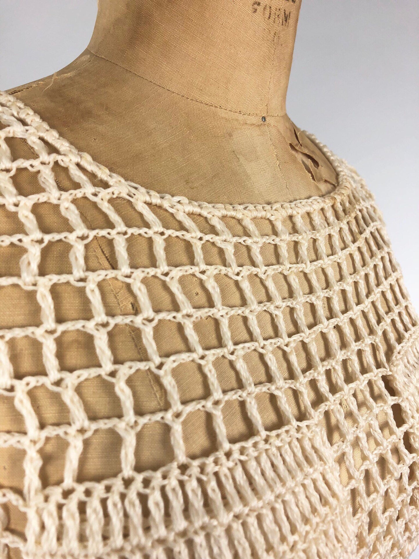 Rare 1960s Mod Mesh Mini Dress / Top