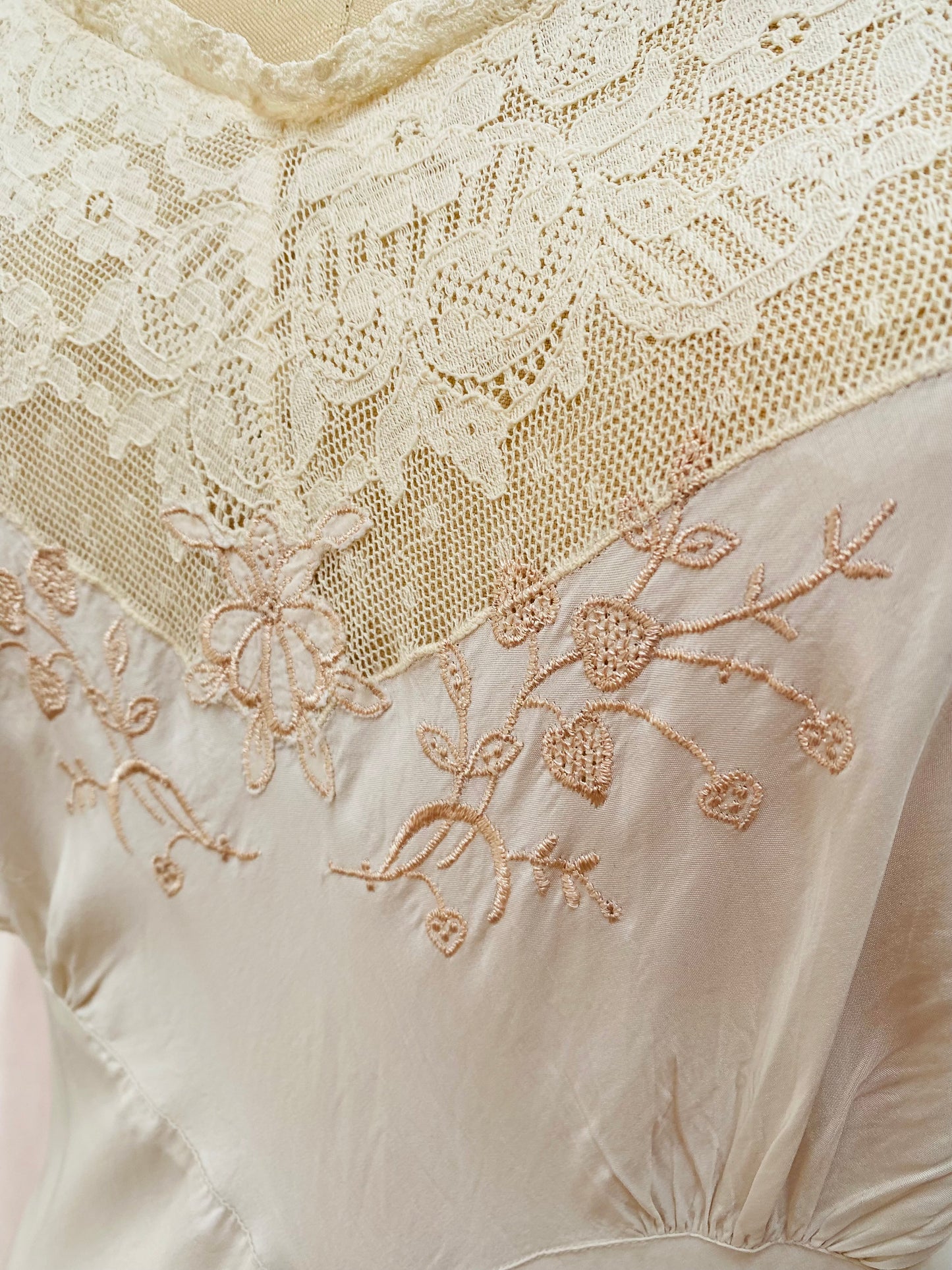 1930s Bias Cut Nightgown Slip Dress