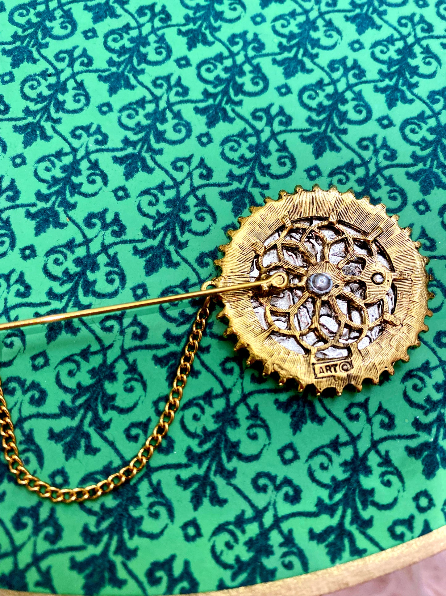 1950s-60s Signed ART Greek Coin Pin