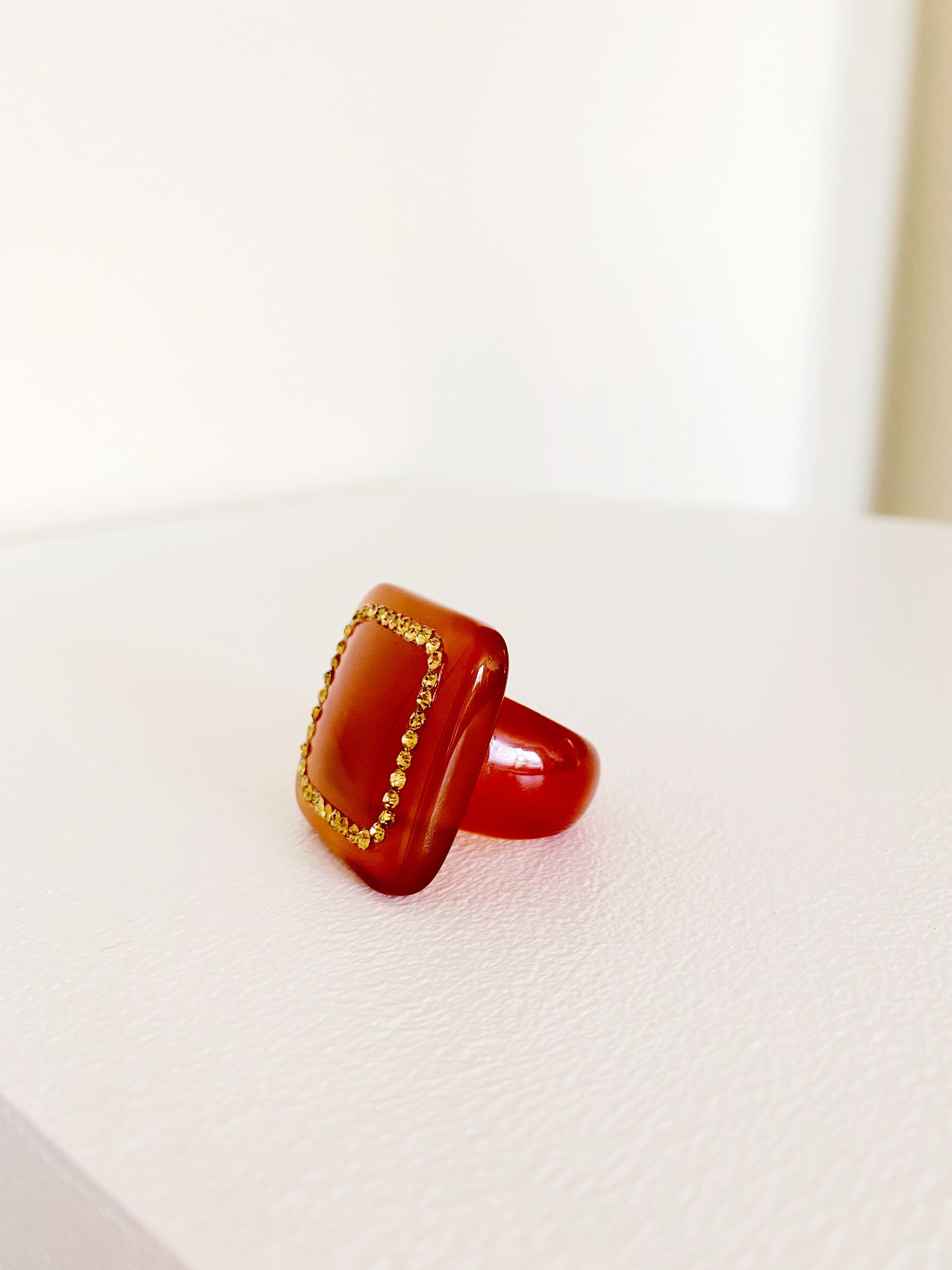 Vintage Carnelian Cocktail RIng