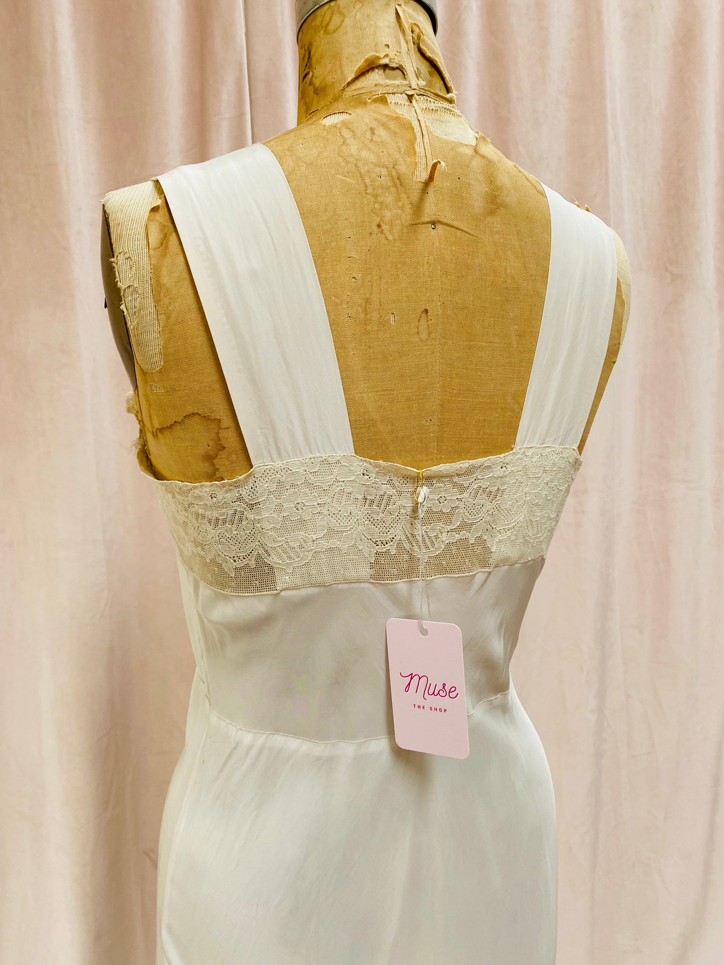 1930s Bias Cut Nightgown Slip Dress