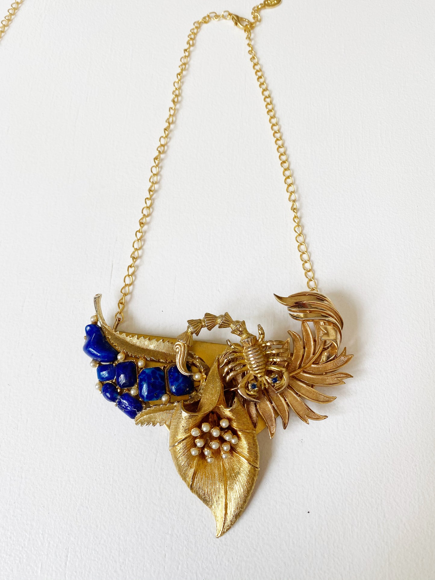 Collage Necklace in Lapis Scorpion