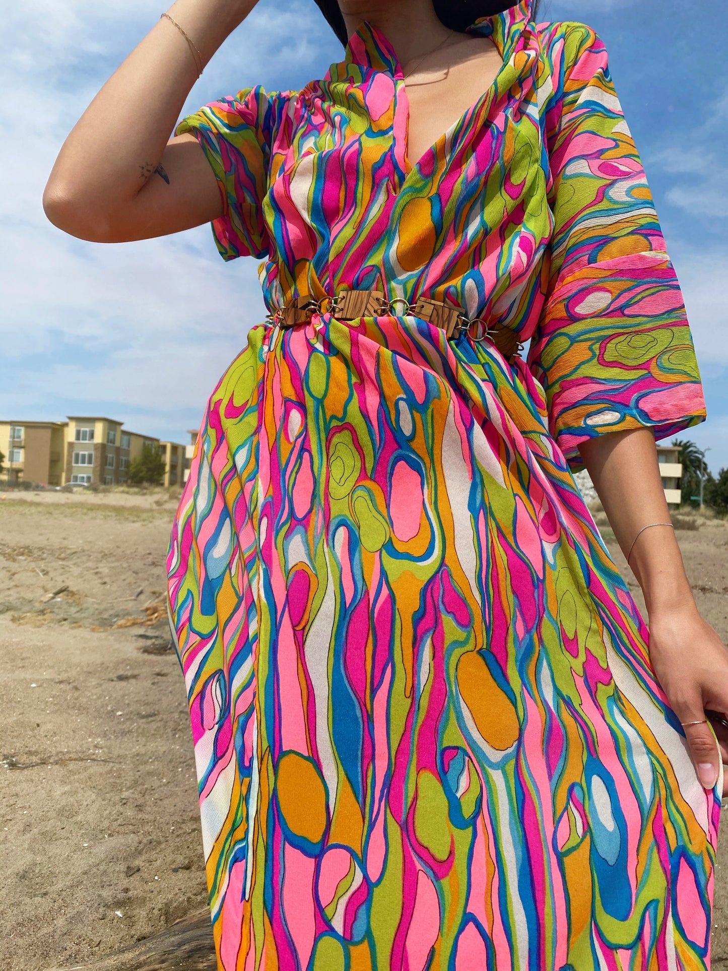 Vintage Paint Print Caftan