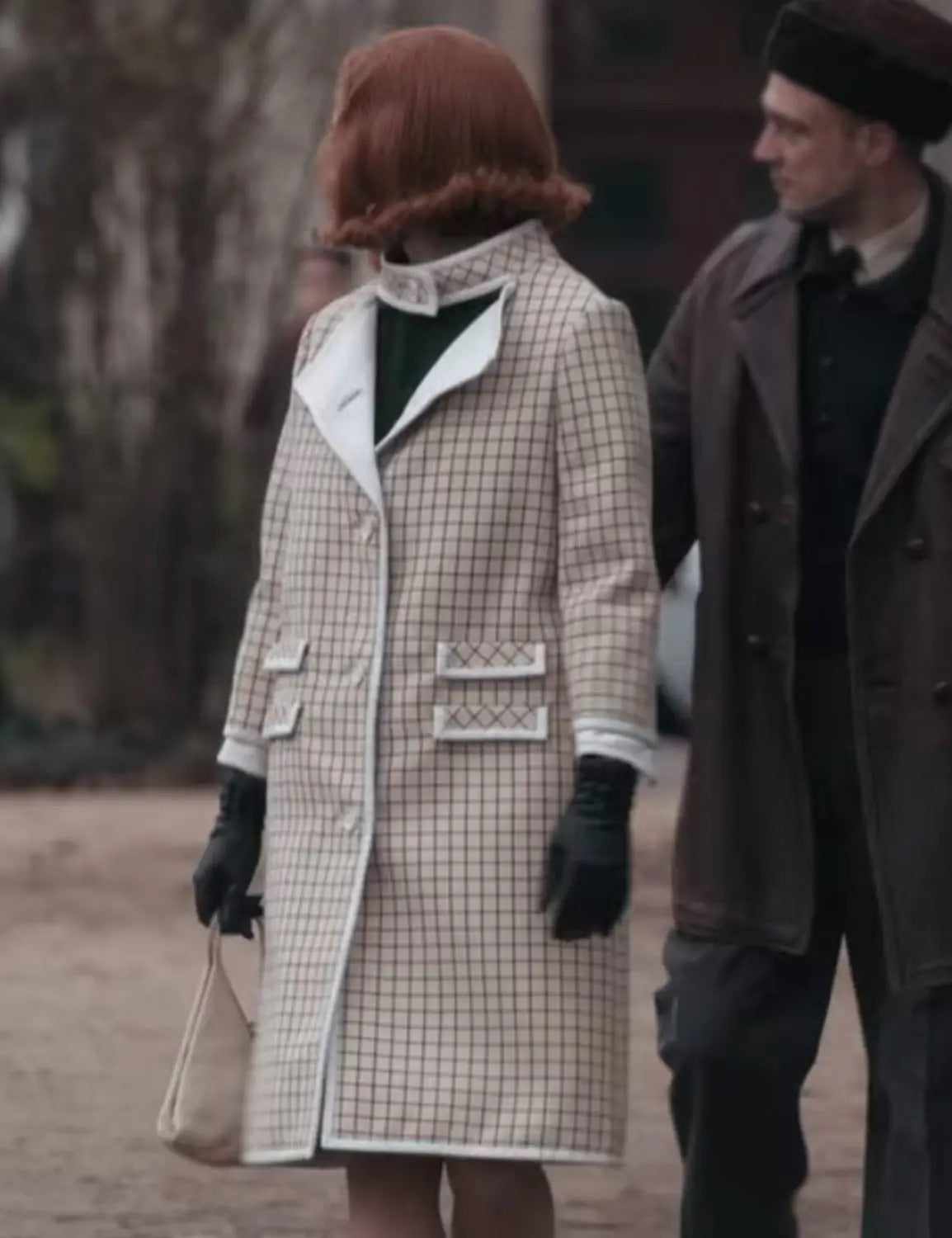 60s Mod White Rain Coat