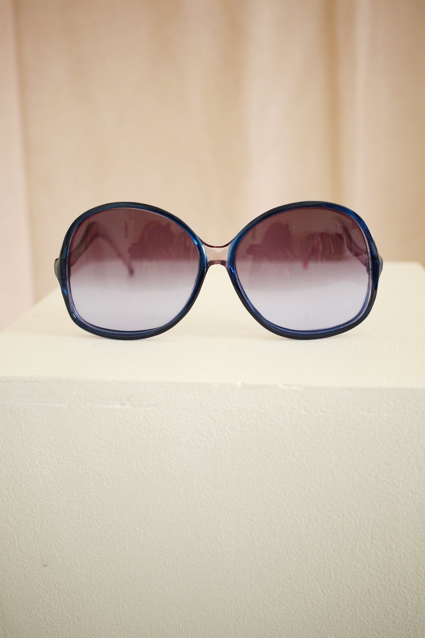 70s Sunglasses - Purple with Blue Frame