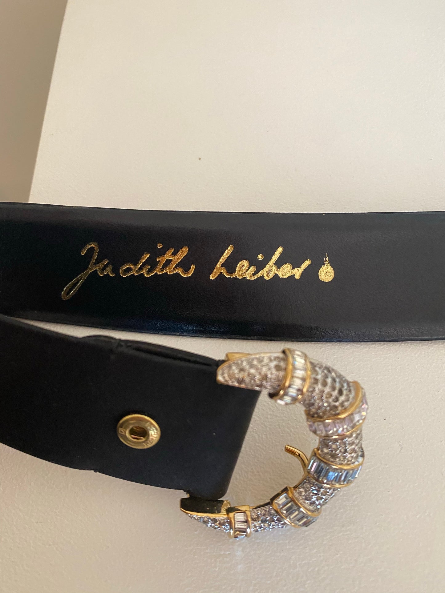 Judith Leiber Swarovski Crystal Rare Crescent Moon Belt