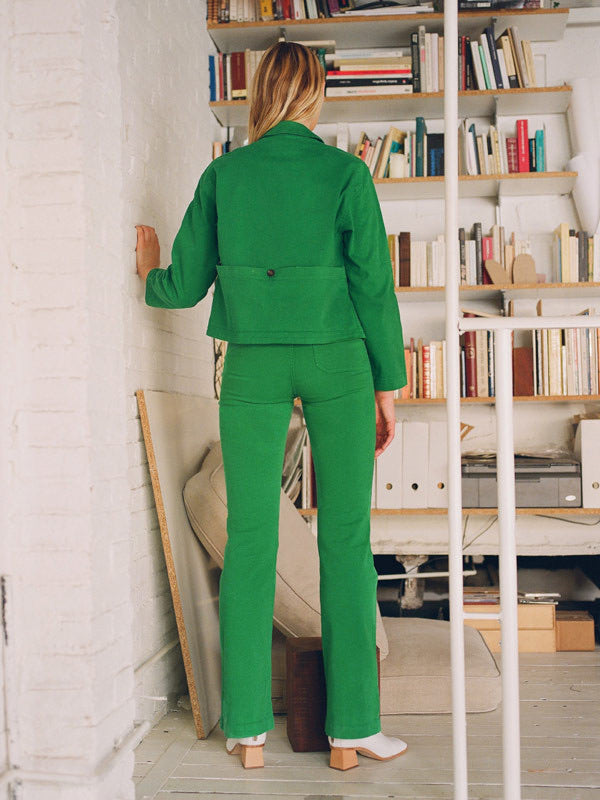 Paloma Wool Margherite Green Flared Pants
