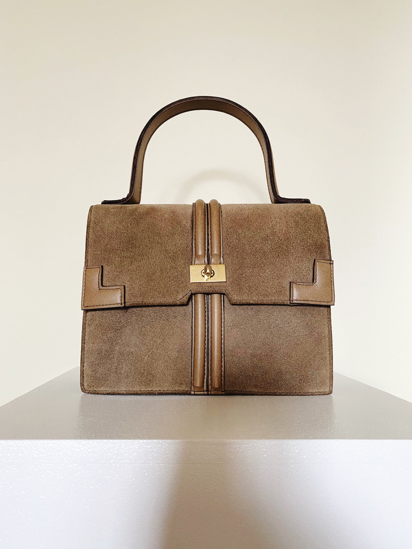 Vintage Tano Structured Suede Bag