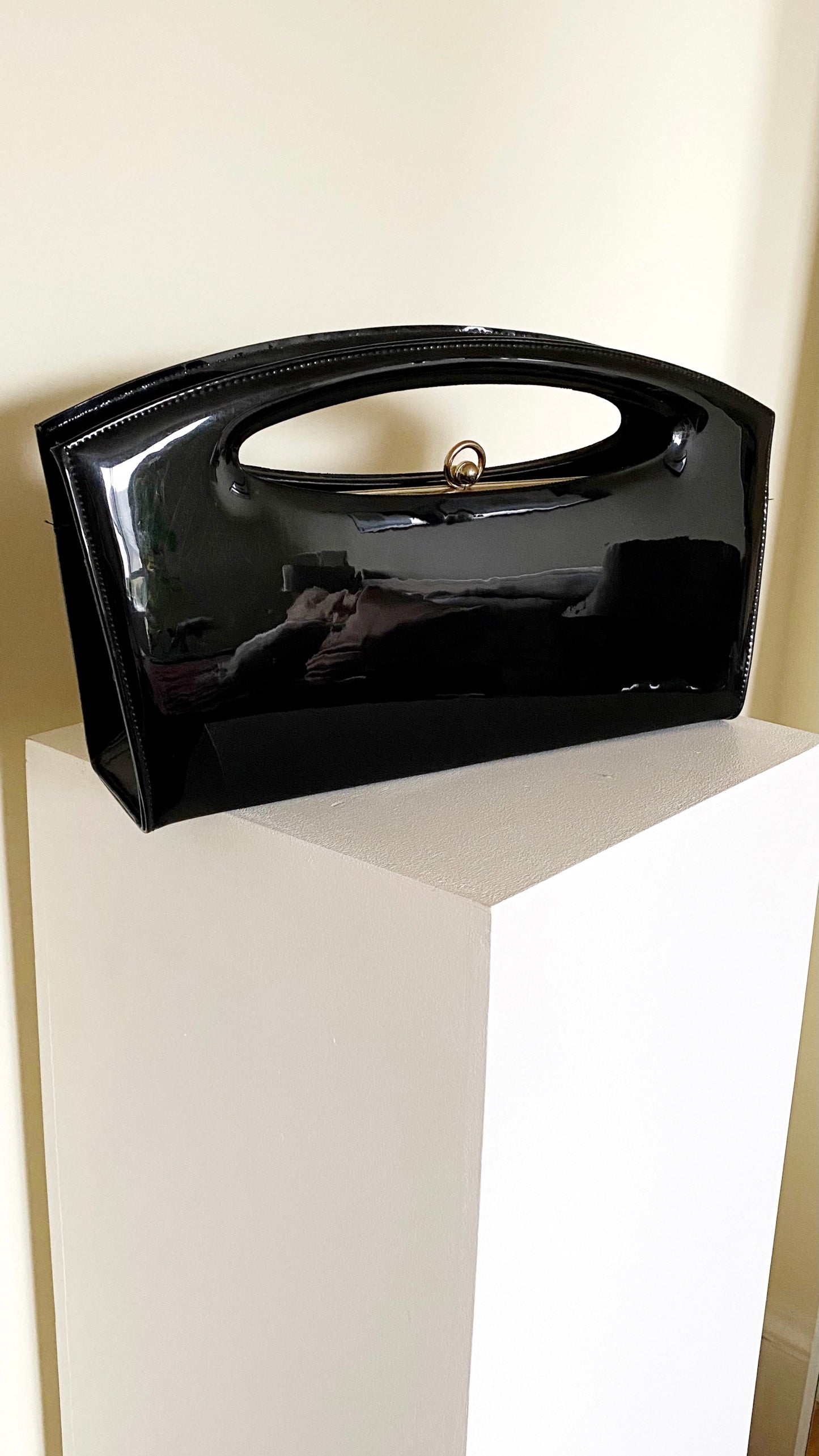 Black Patent Leather Clutch