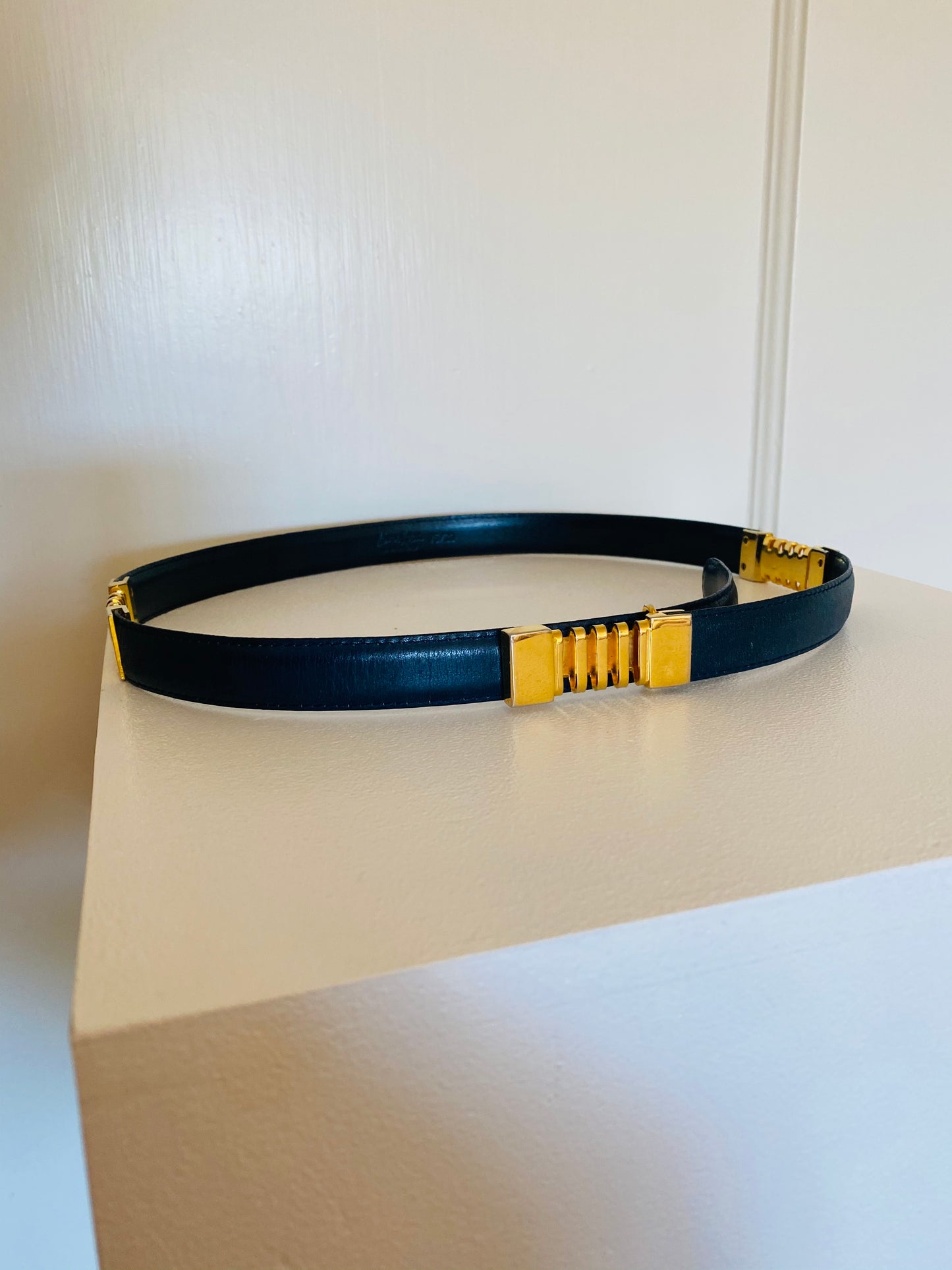 Vintage Neiman Marcus Italy Navy Belt