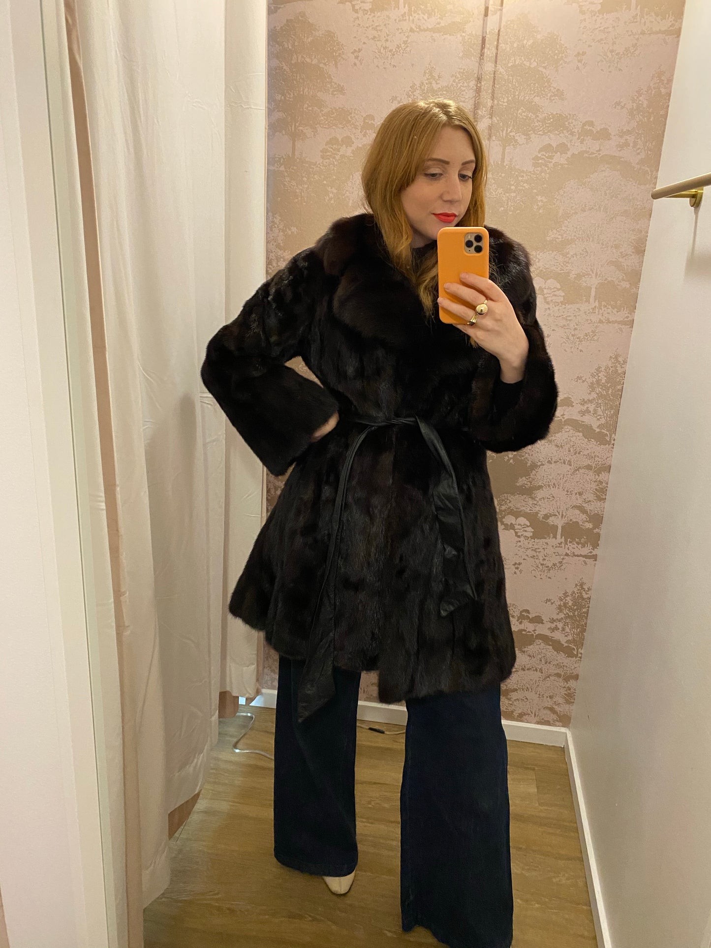 Vintage Chocolate Mink Fur Coat