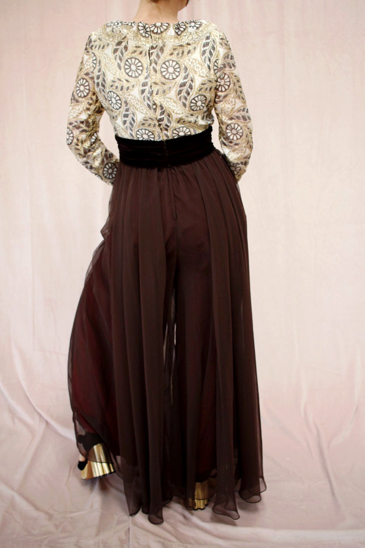60s Daisy Lace Palazzo Jumpsuit