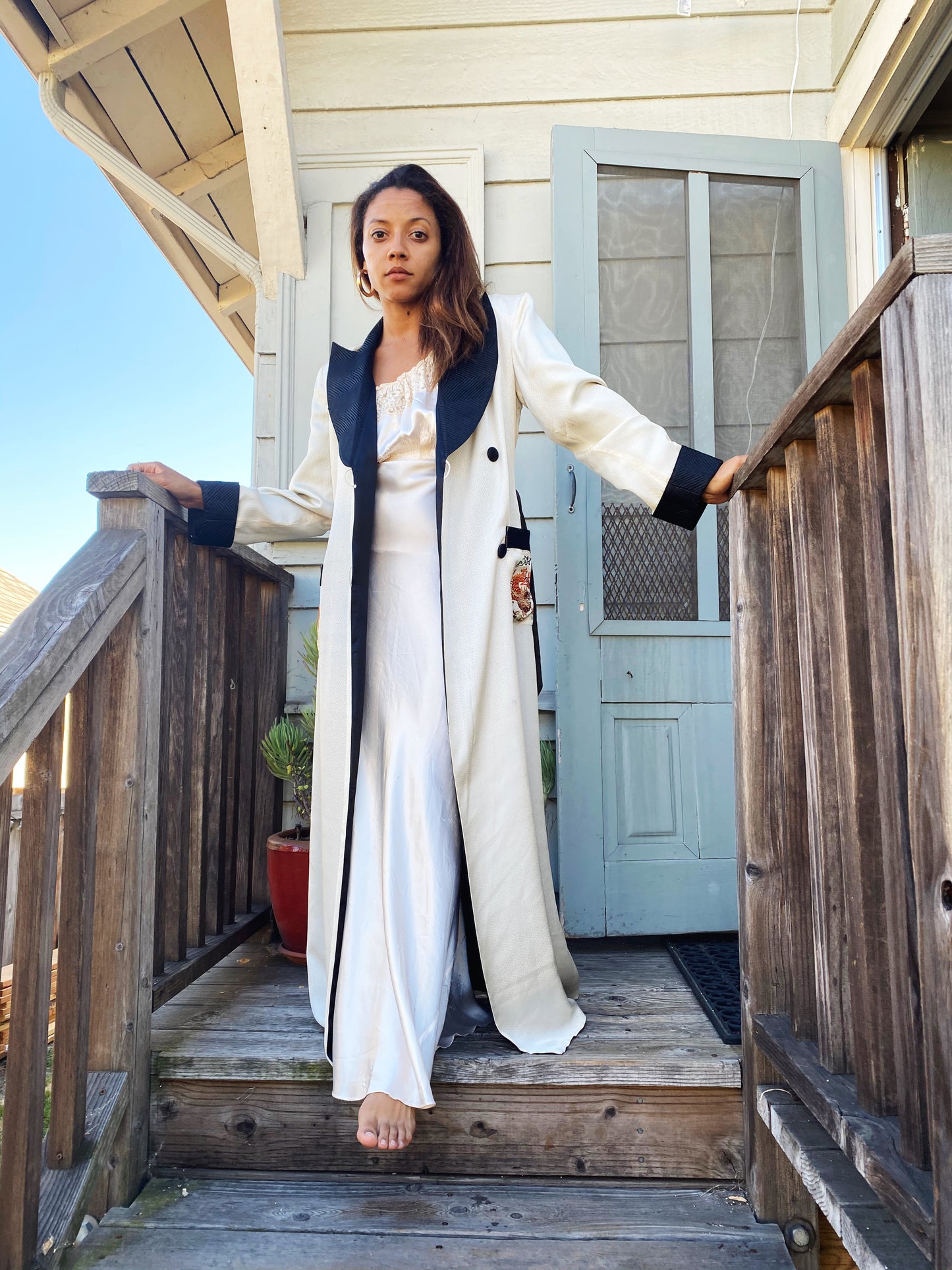 The Madame 1940s Silk Robe