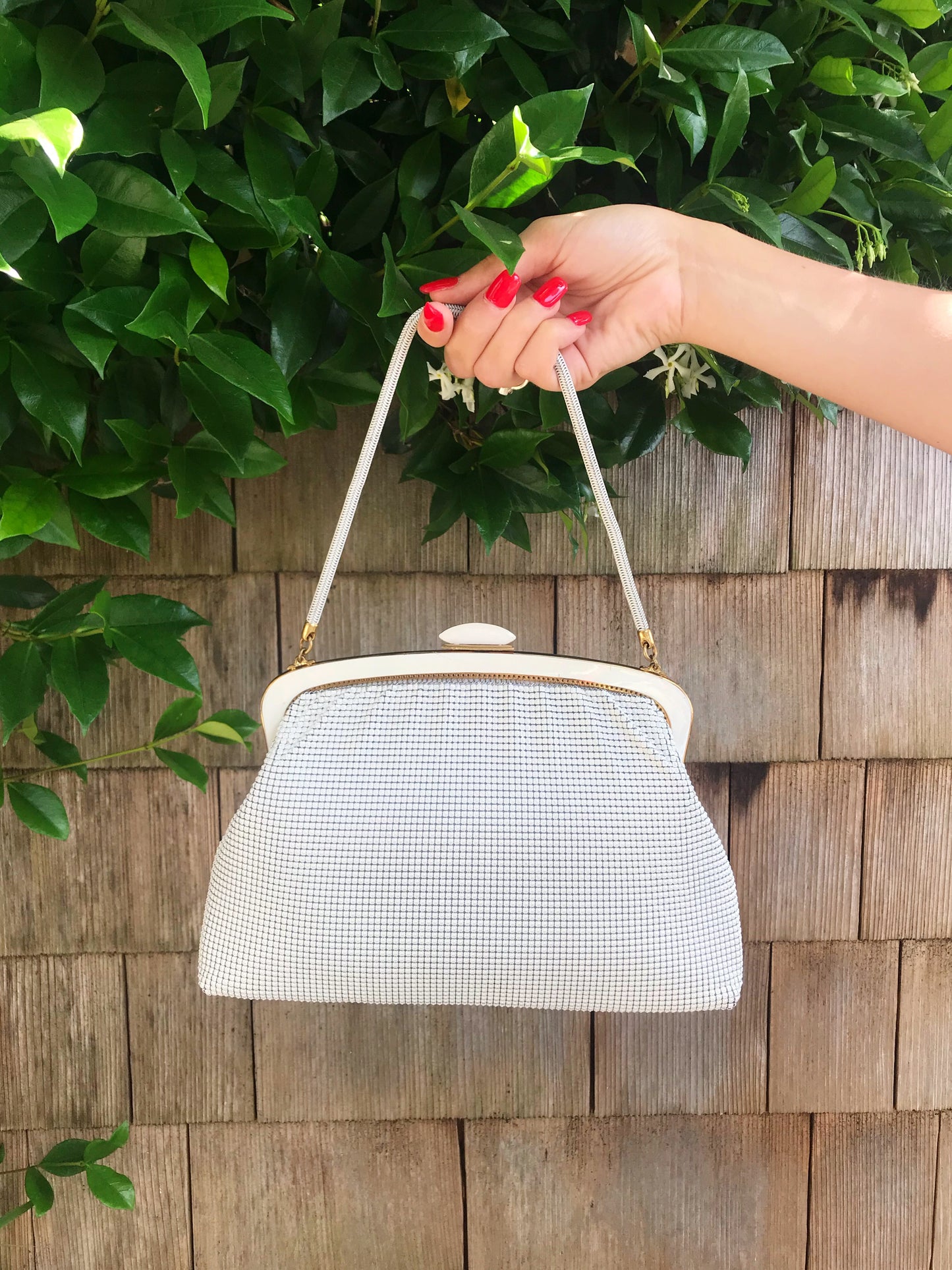 Vintage White Mesh Bag