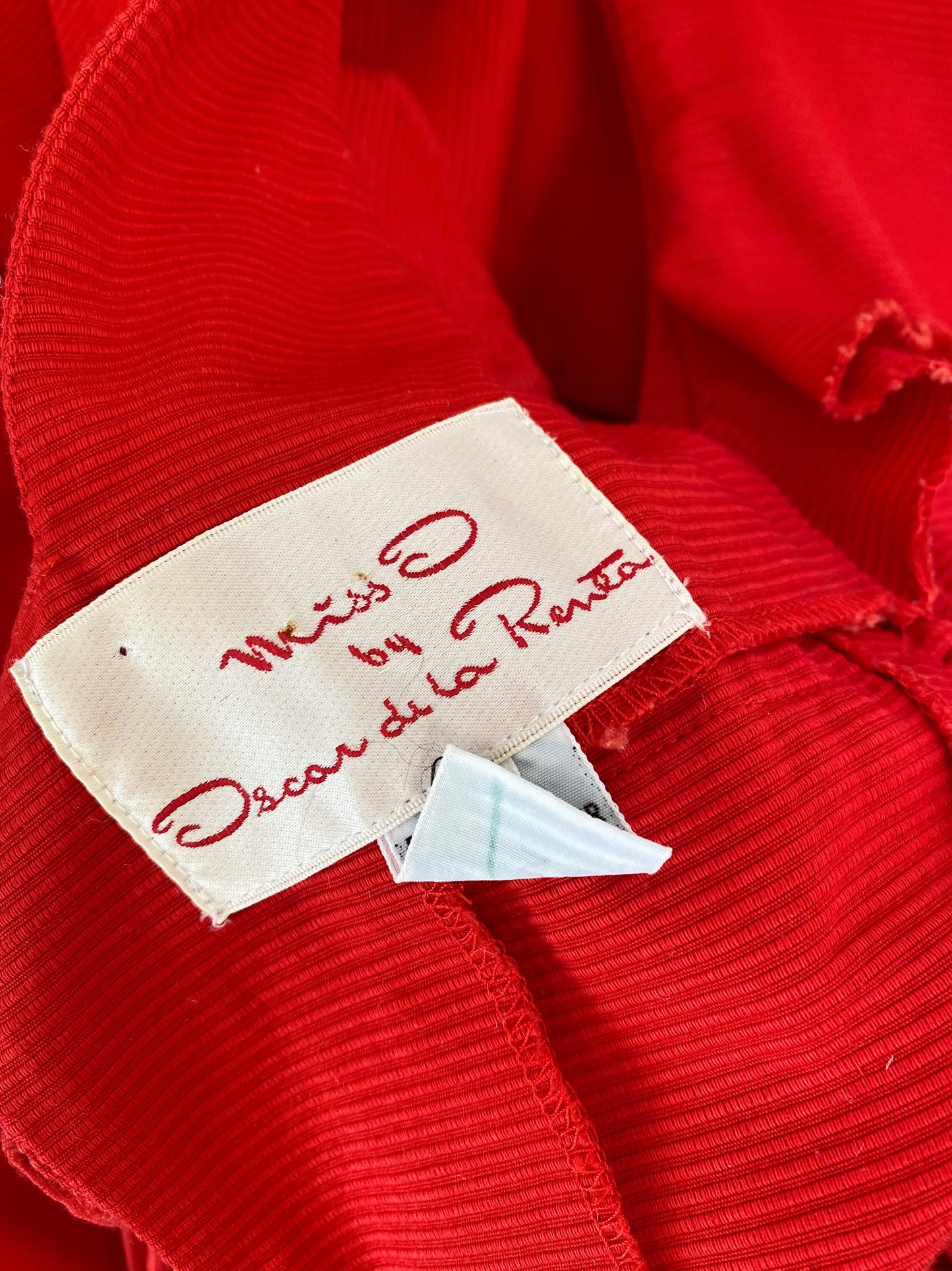 1980s Oscar de la Renta Red Fit & Flare Dress with Bows