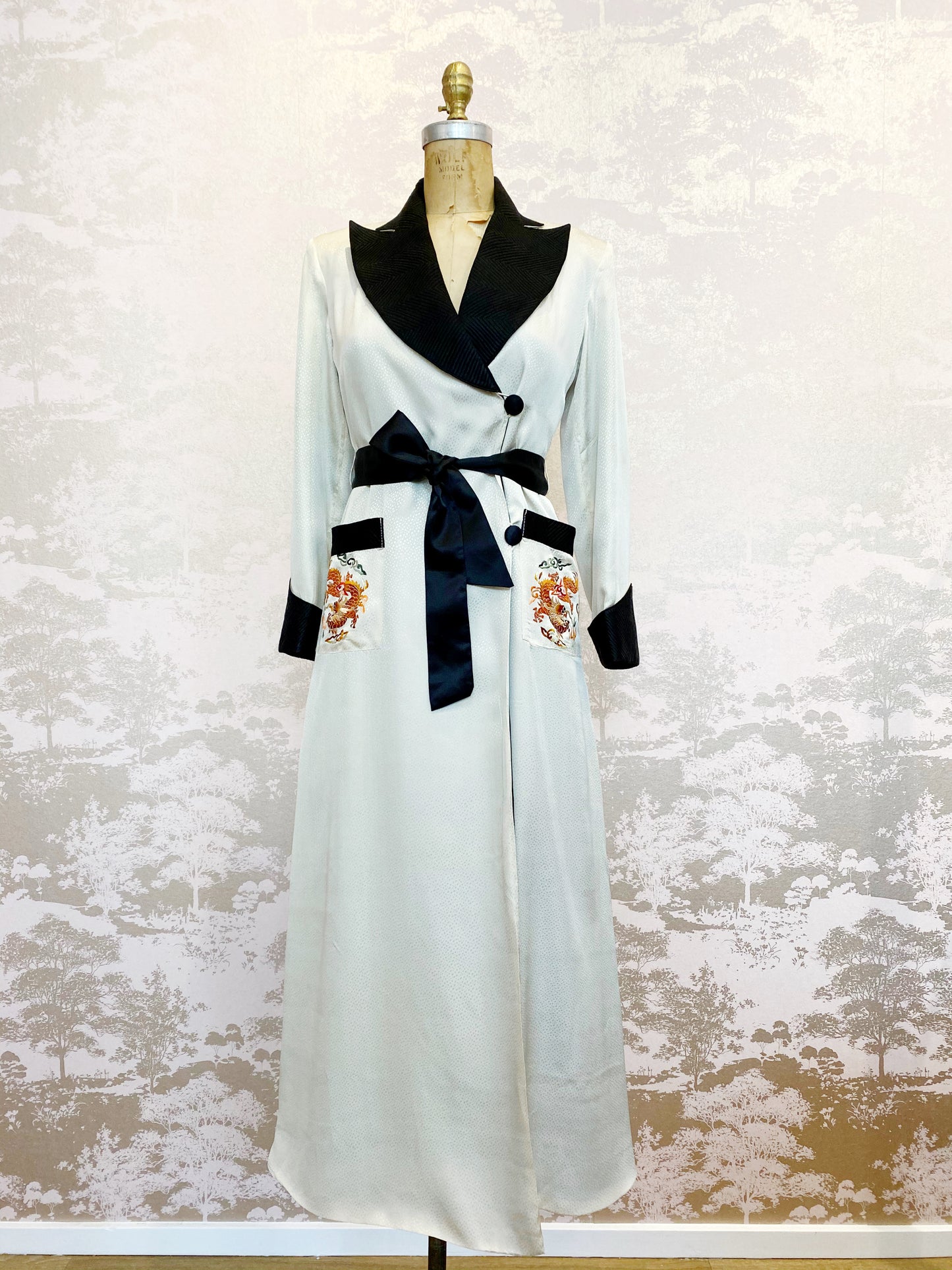 The Madame 1940s Silk Robe