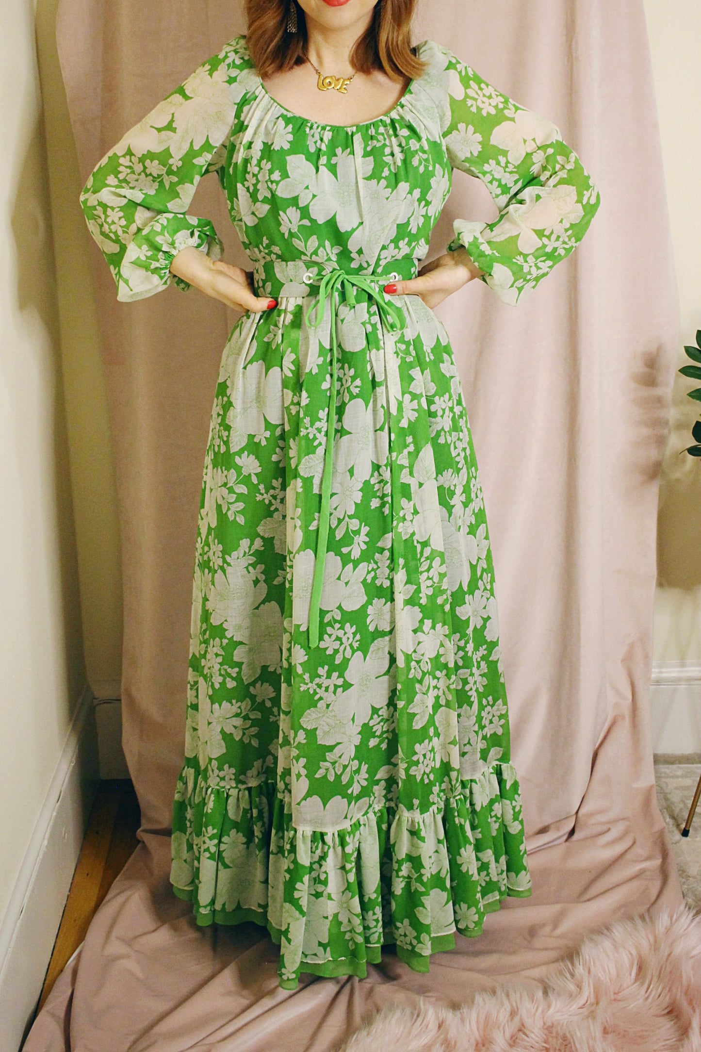 Fleurs Dress - Green